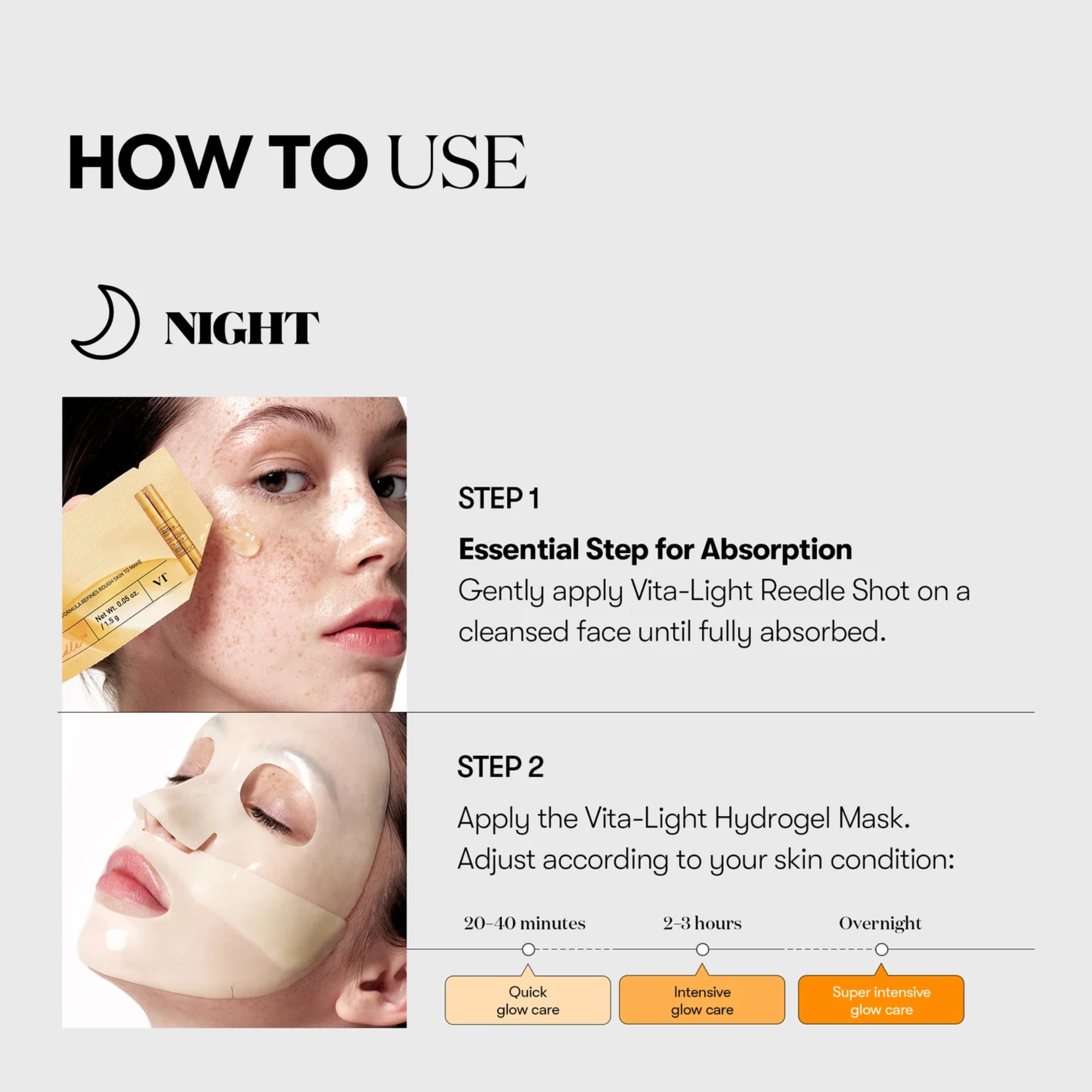 VT Cosmetics Vita-Light Reedle Shot 100 2Step Hydrogel mask