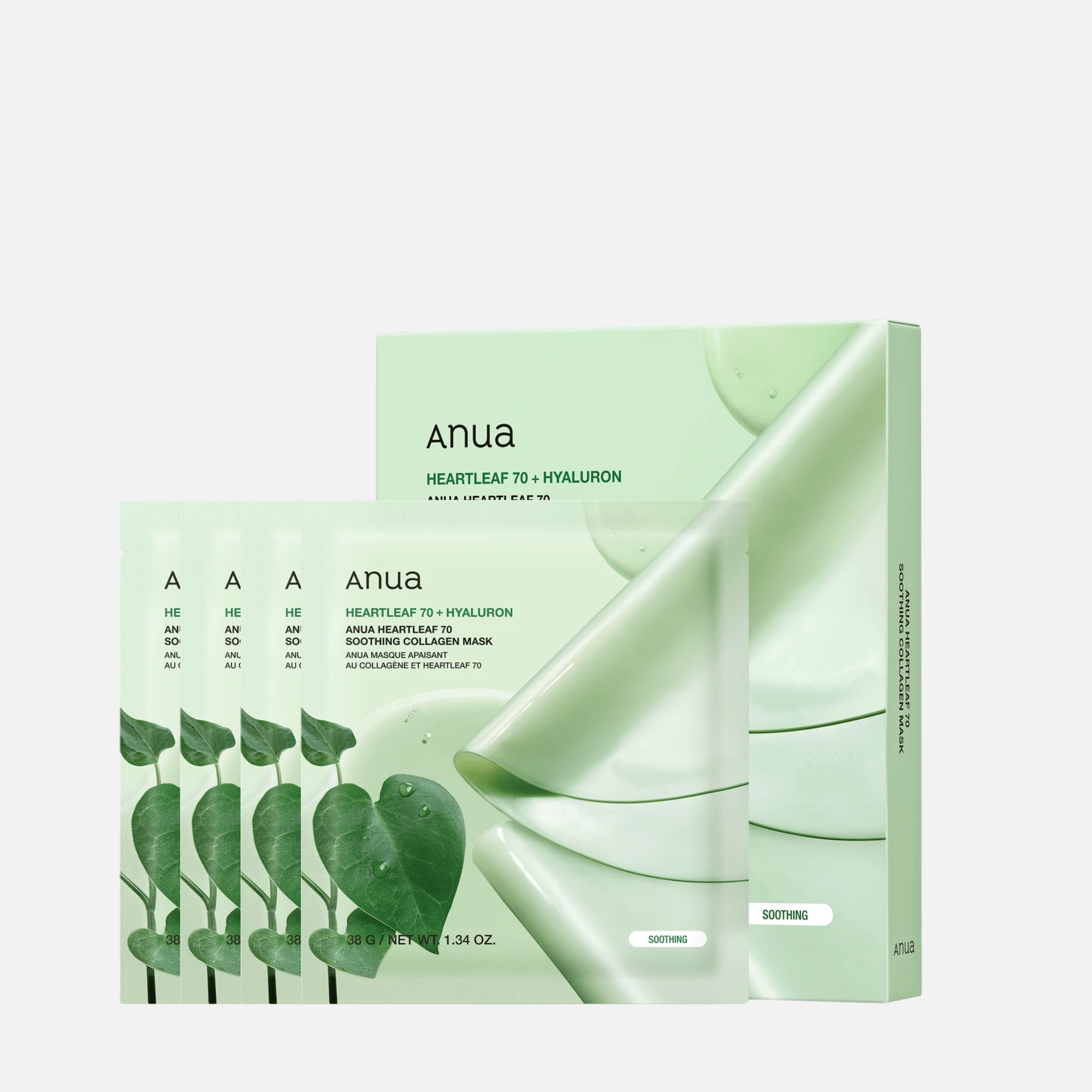Anua Heartleaf 70 Soothing Collagen Mask 4 Stück
