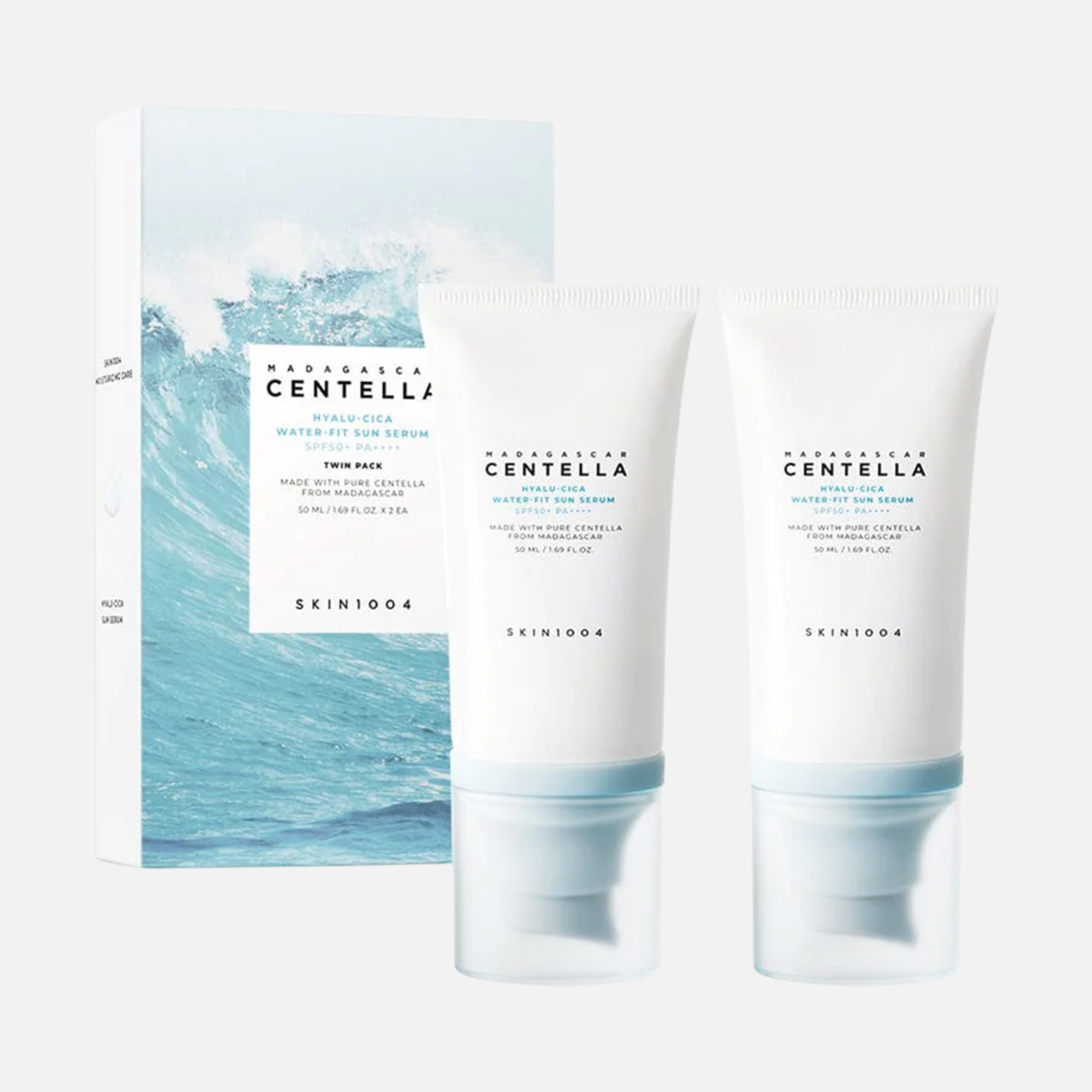 SKIN1004 Madagascar Centella Hyalu-Cica Water-Fit Sun Serum SPF50+ PA++++ Twin Pack