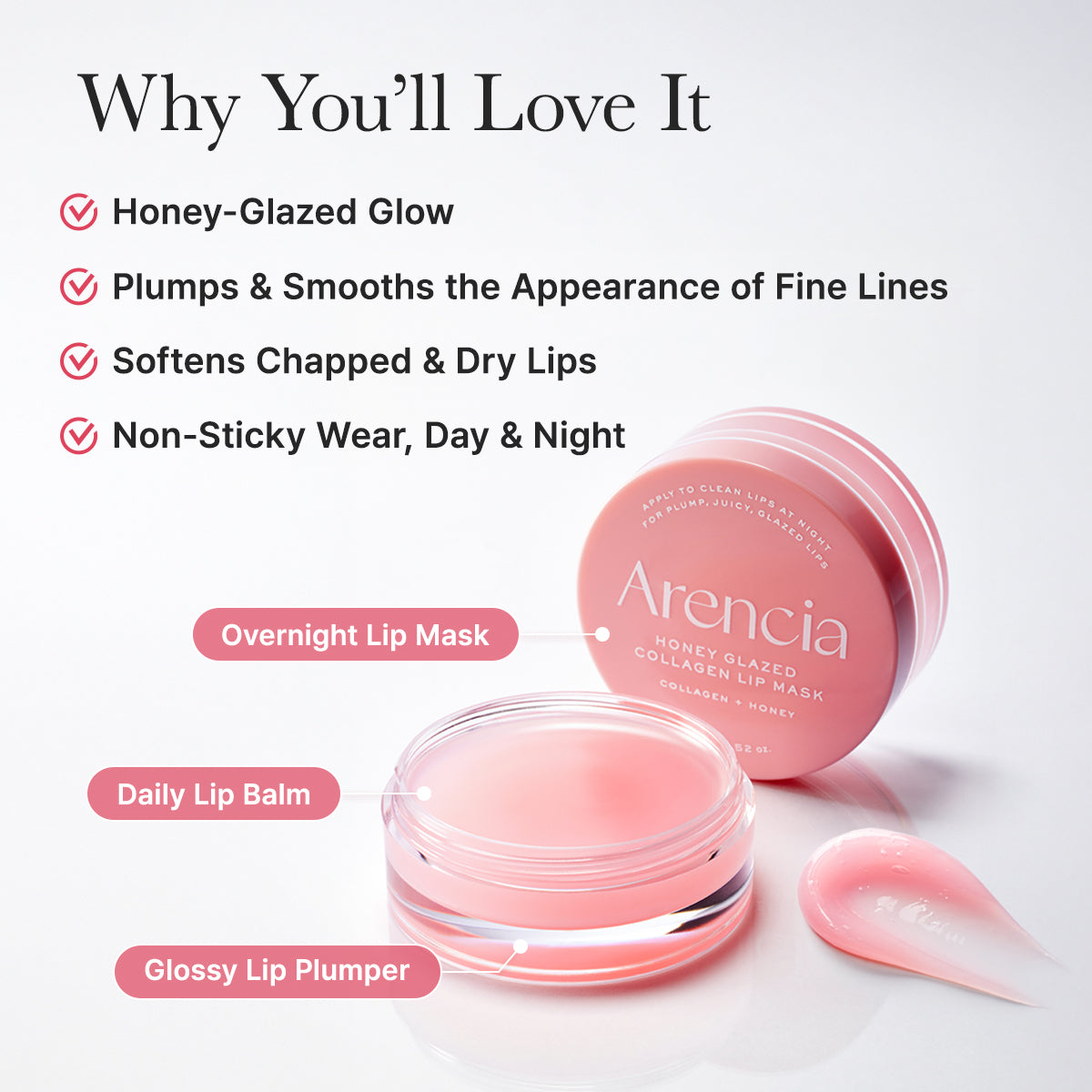 Arencia Honey Glazed Collagen Lip Mask 15g – Produktdetail 4