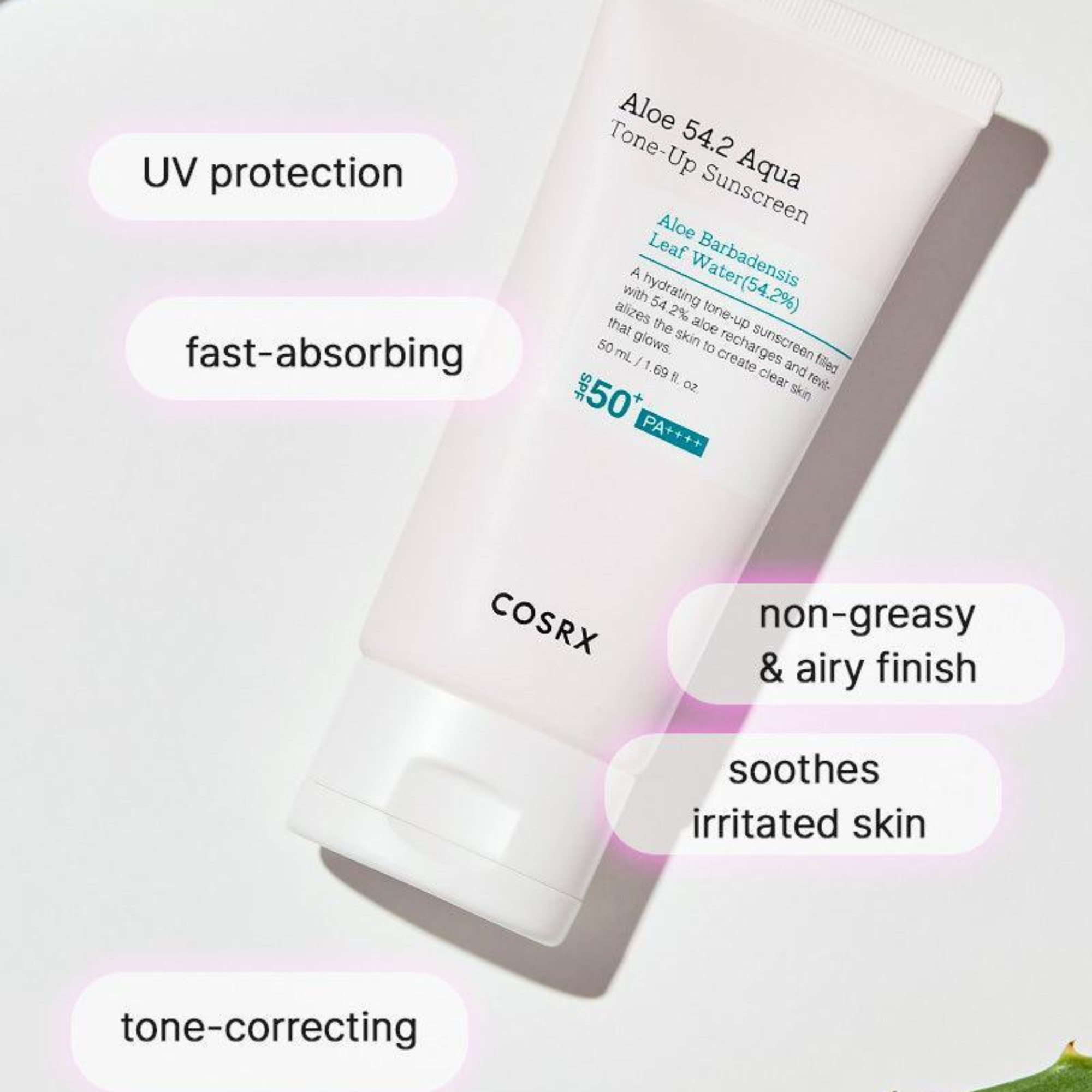 Cosrx Aloe 54.2 Aqua Tone-up Sunscreen SPF 50+ PA++++