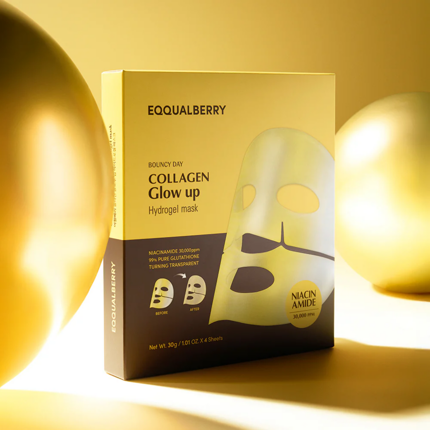 EQQUALBERRY Collagen Glow Up Hydrogel Mask