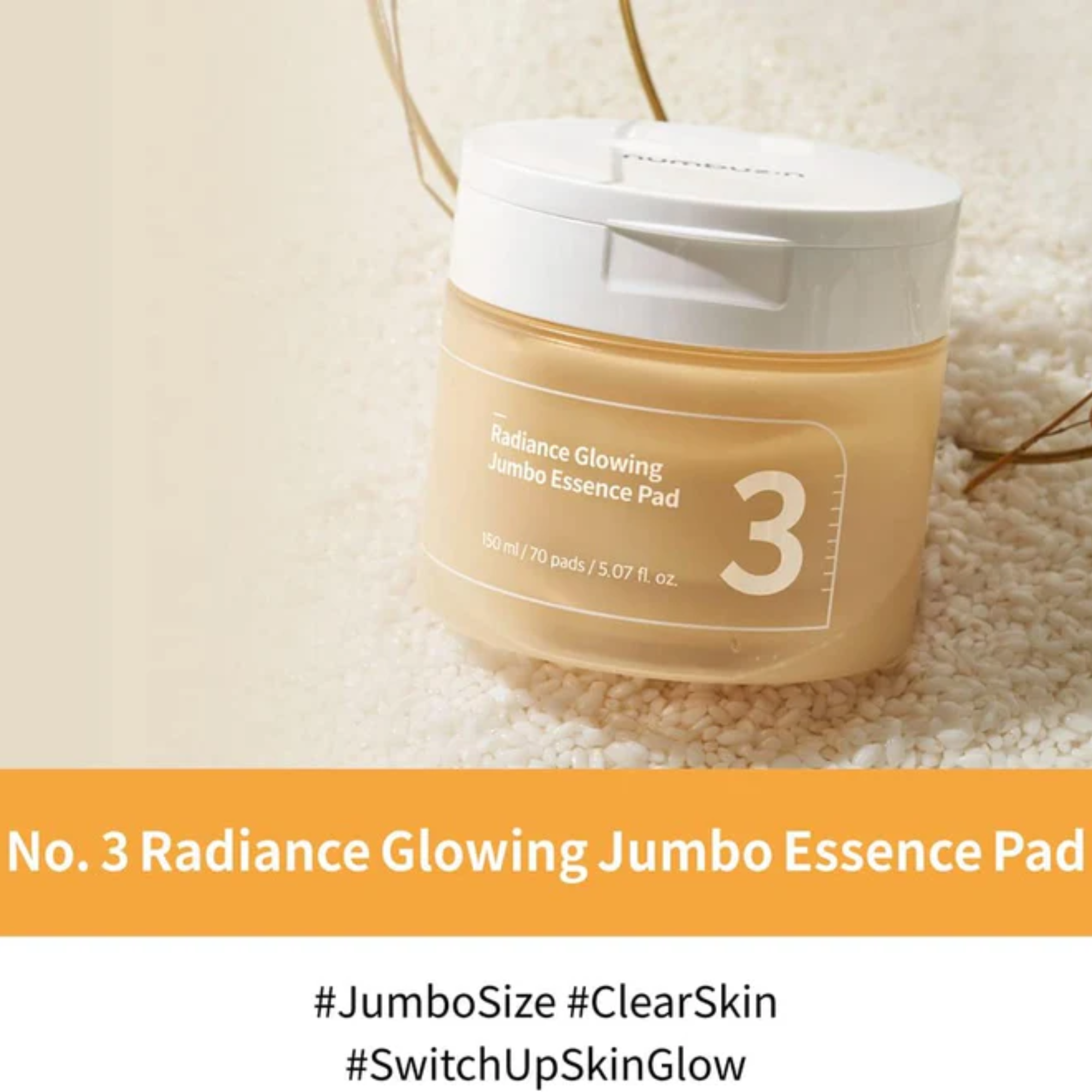 Numbuzin No.3 Radiance Glowing Jumbo Essence Pads