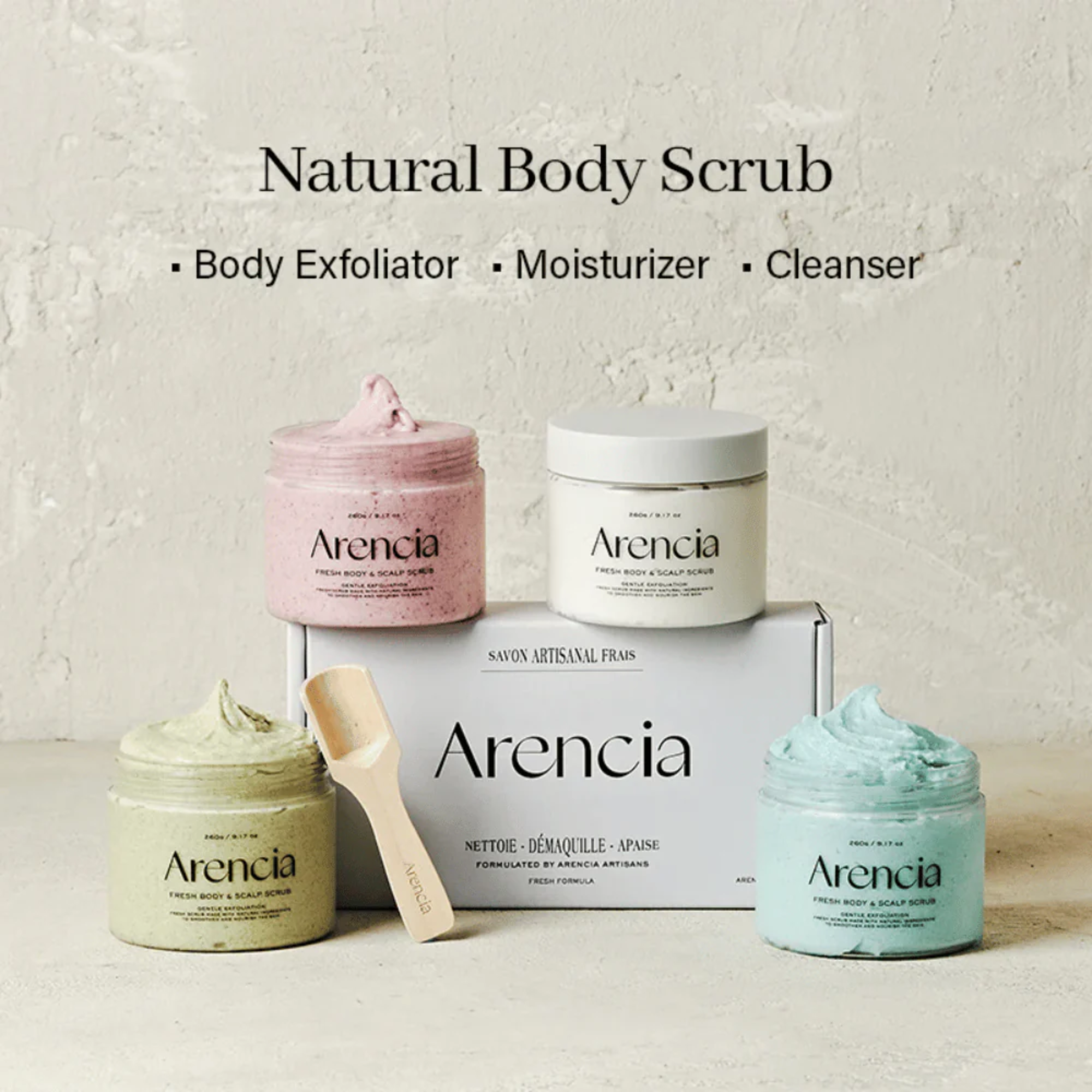 Arencia Fresh Cloud Body & Scalp Scrub Geranium & Primrose