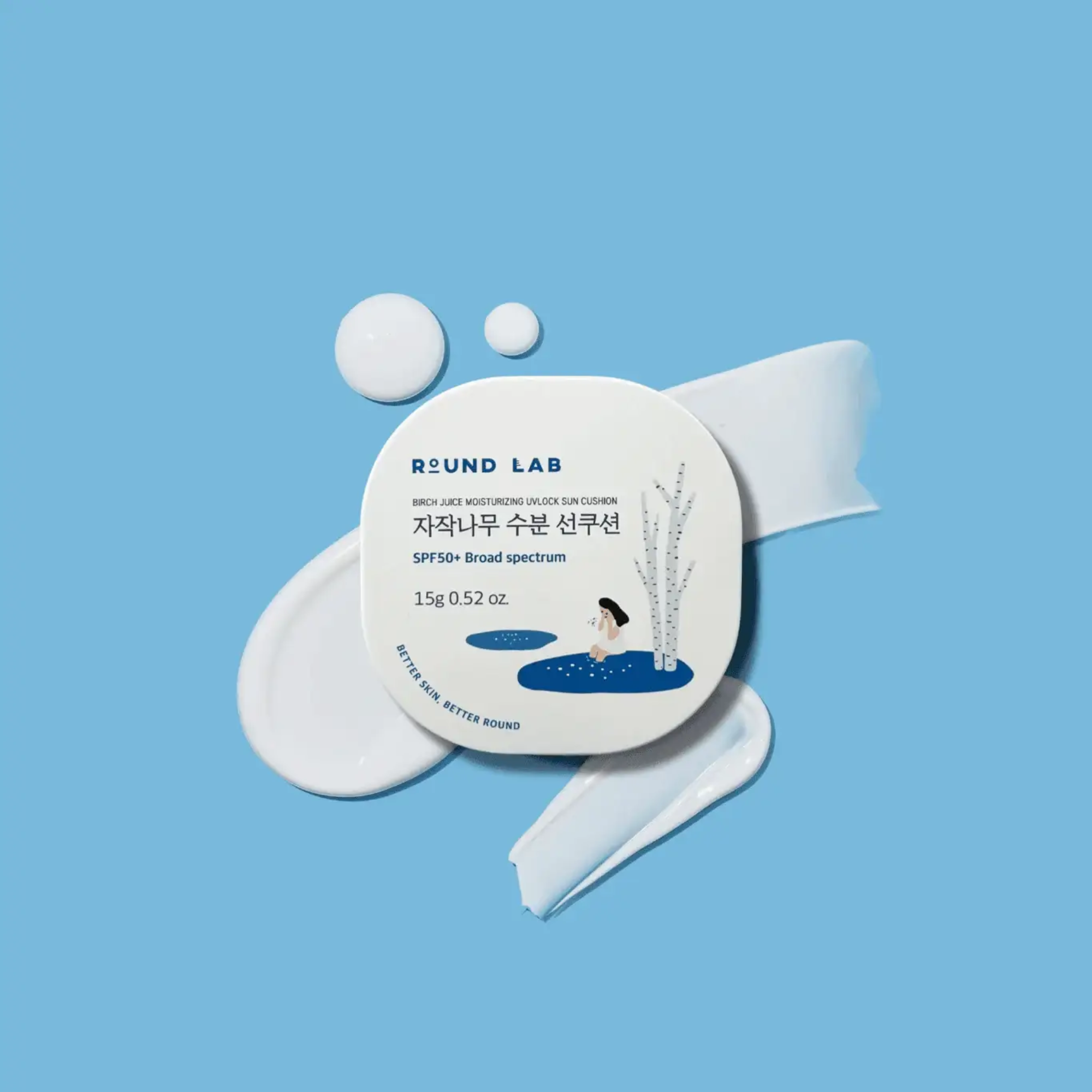 ROUND LAB Birch Juice Moisturizing Sun Cushion SPF50+ PA++++