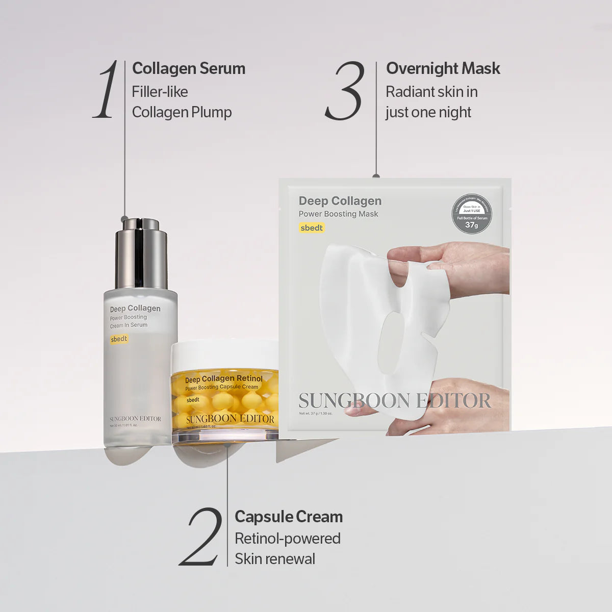 Sungboon Editor Deep Collagen Power Boosting Mask 4 Stück