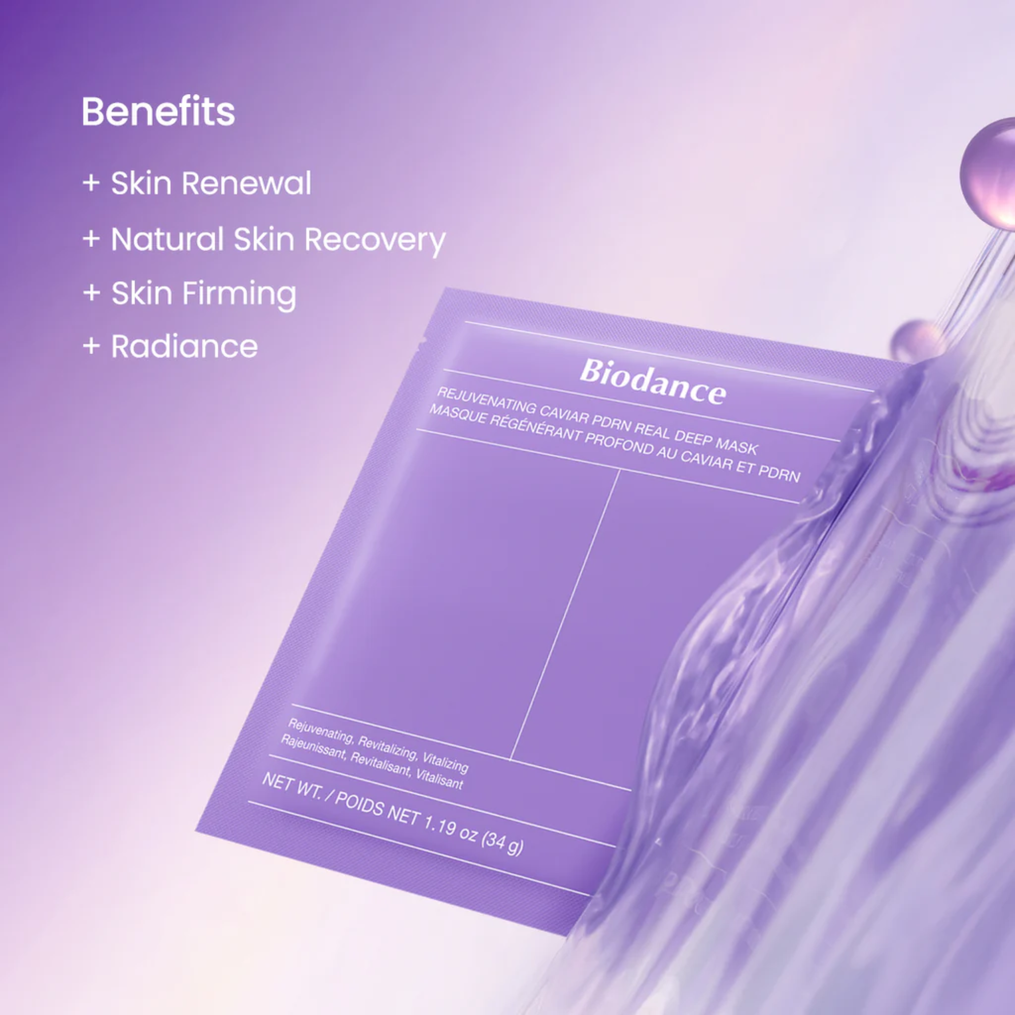 Biodance Rejuvenating Caviar PDRN Real Deep Mask Pack 4 Stück