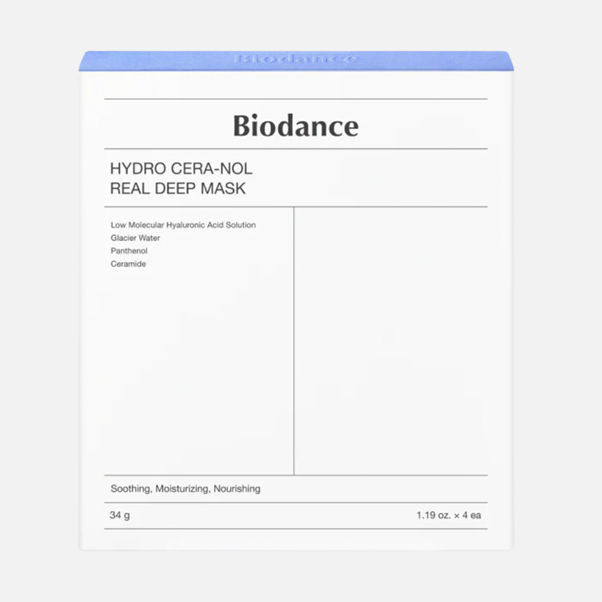 Biodance Hydro Cera-Nol Real Deep Mask 4 Stück