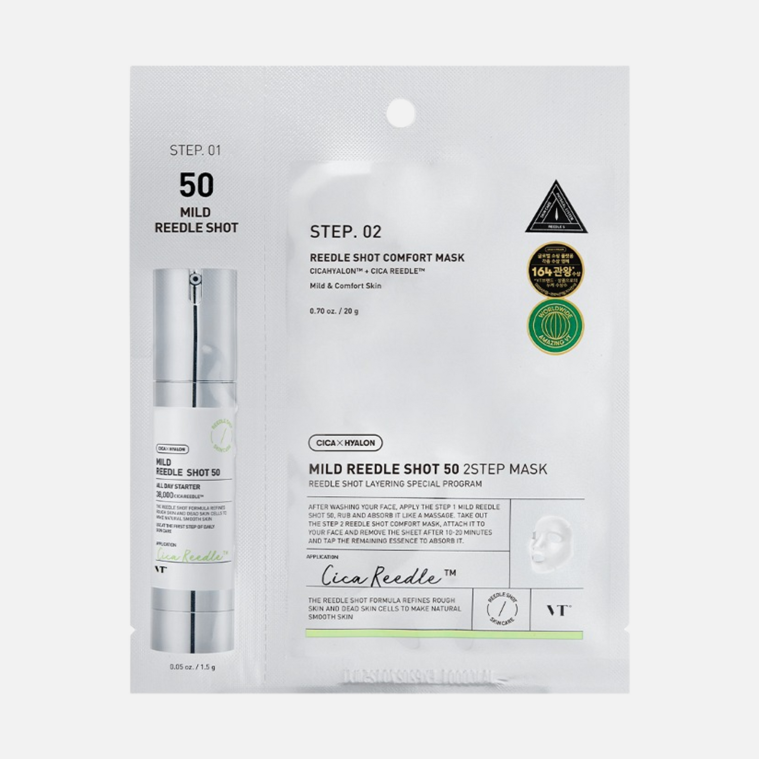 VT Cosmetics Mild Reedle Shot 50 2-Step Mask
