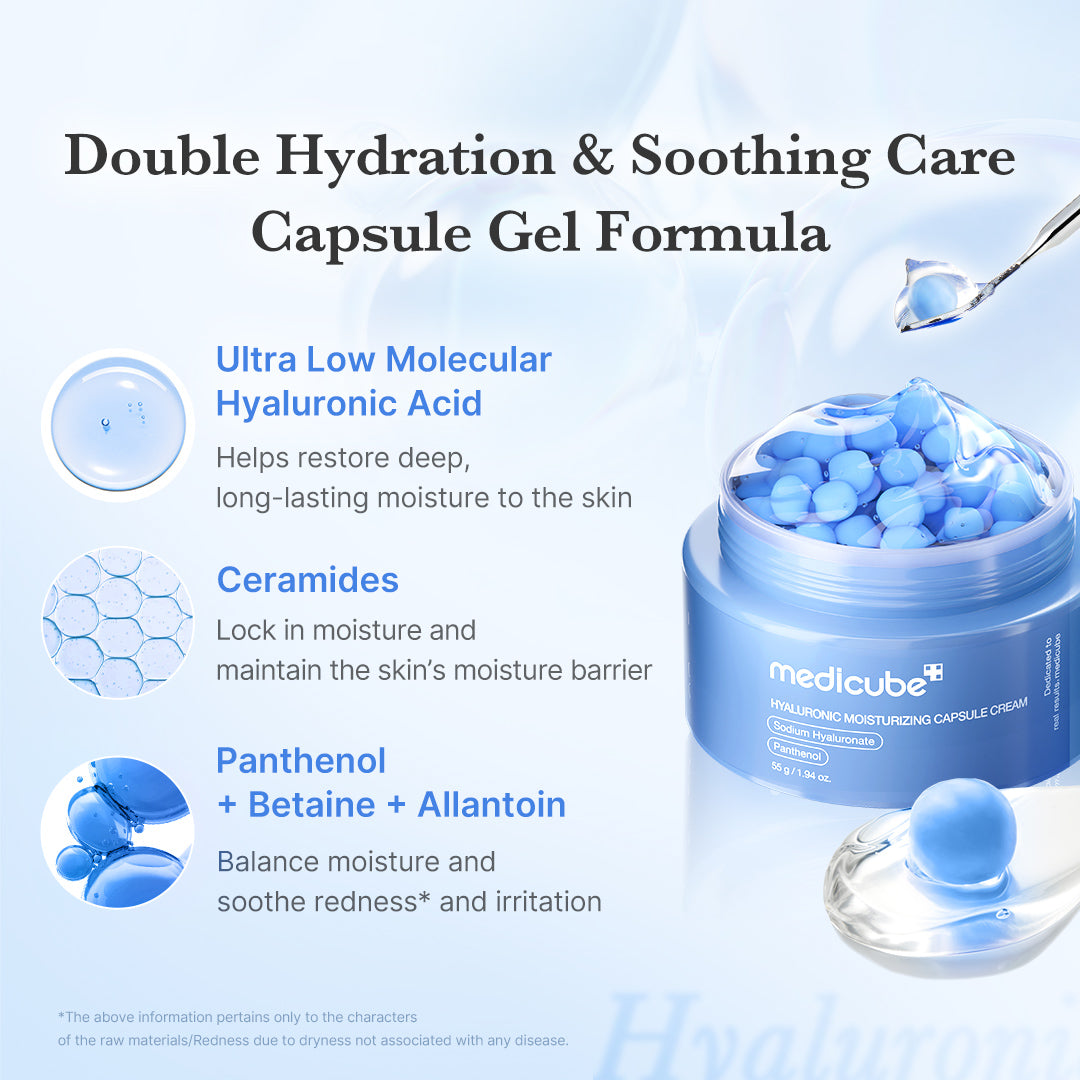 Medicube Hyaluronic Moisturizing Capsule Cream 55g – Gel und Kapseln