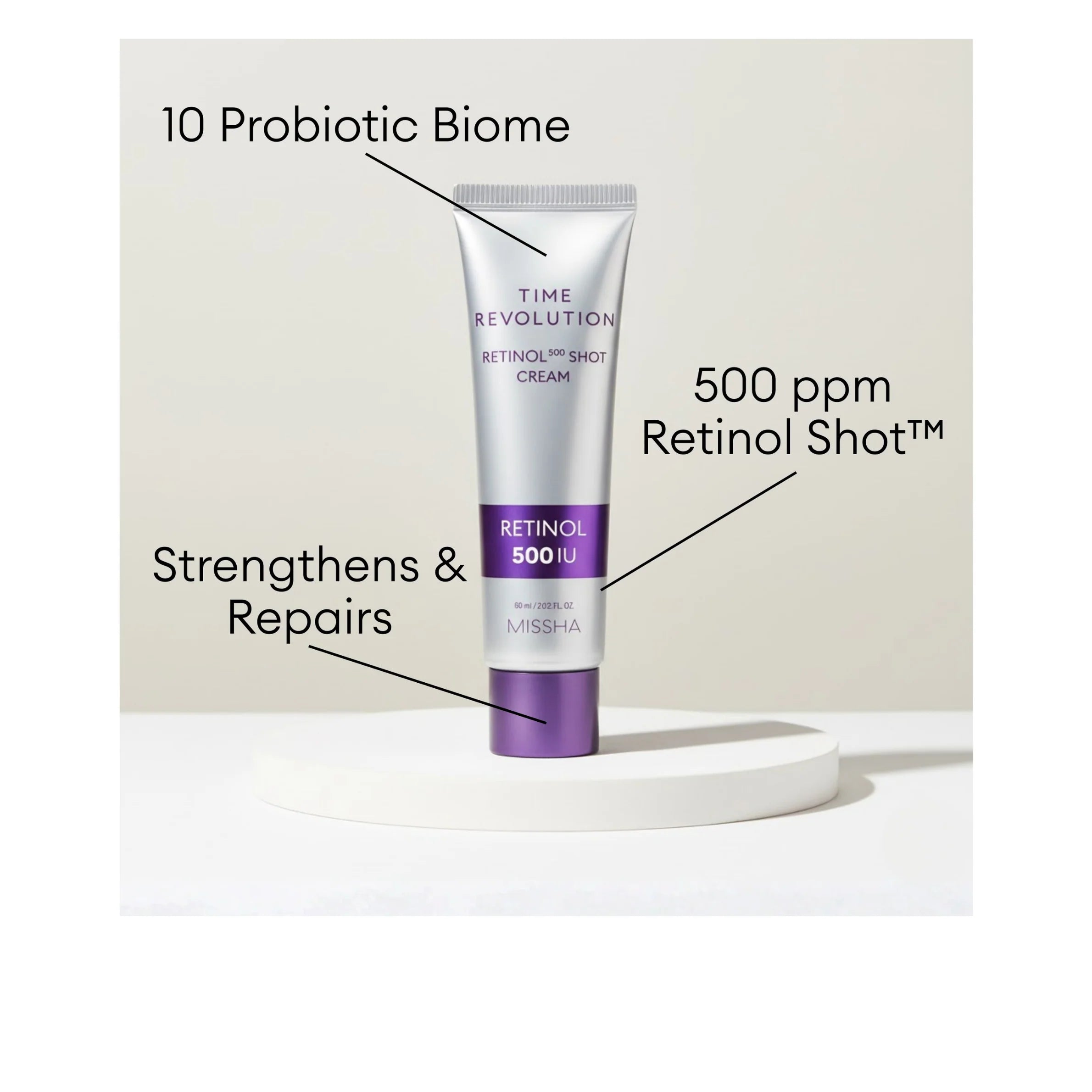 Missha Time Revolution Night Repair Retinol 500 Shot Cream