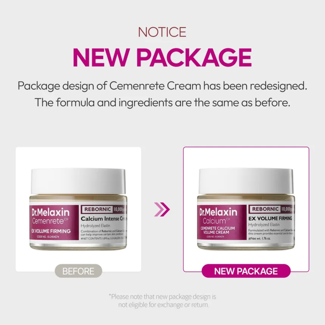 Dr.Melaxin Cemenrete Calcium Volume Cream 50g