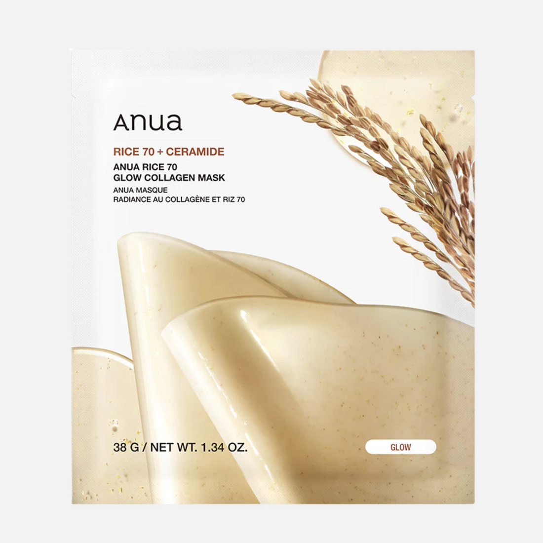 Anua Rice 70 Glow Collagen Mask