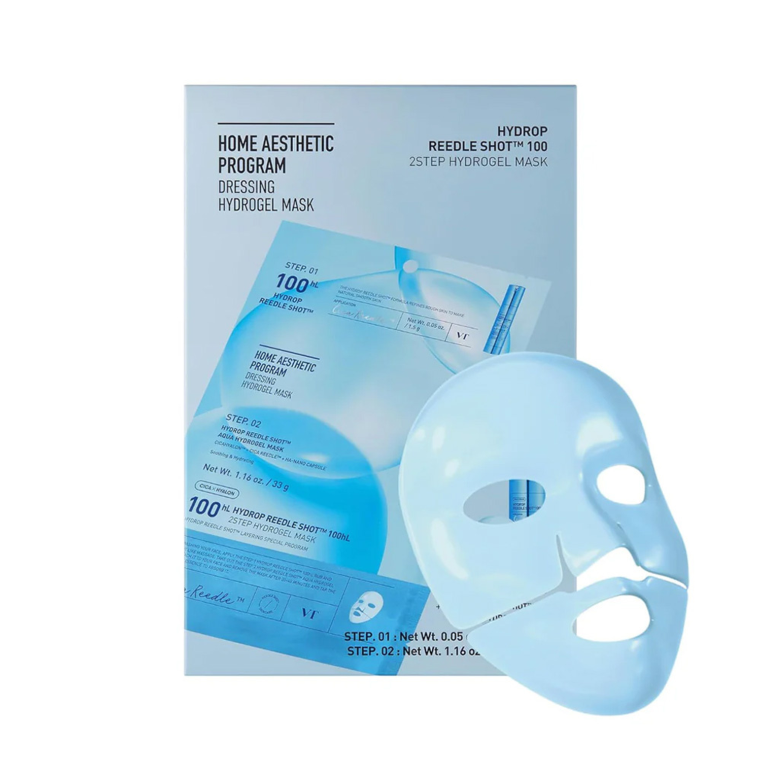 VT Cosmetics Hydrop Reedle Shot 100hL 2Step Hydrogel Mask