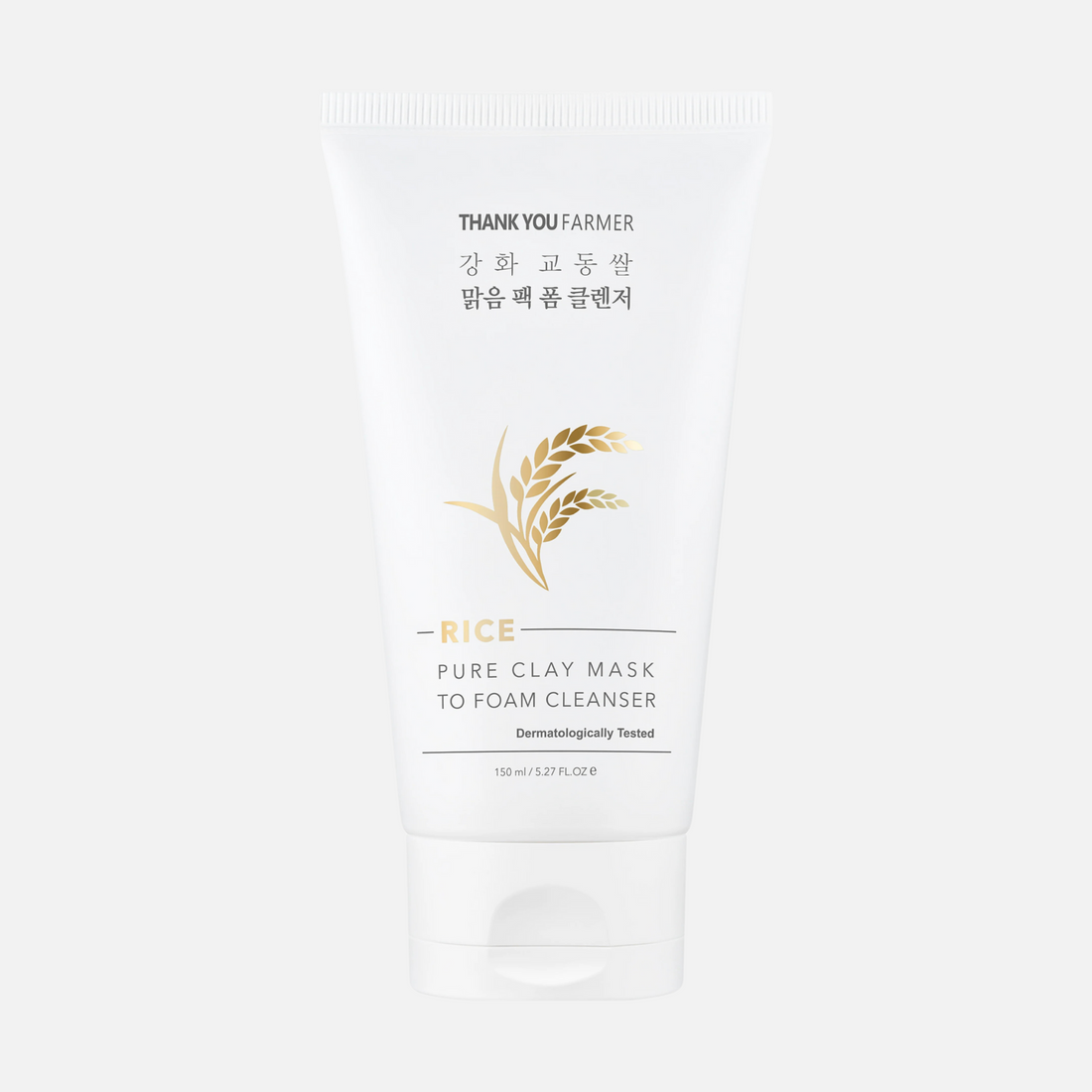 THANK YOU FARMER Rice Pure Clay Mask to Foam Cleanser