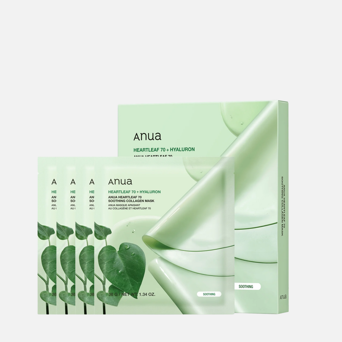 Anua Heartleaf 70 Soothing Collagen Mask 4 Stück