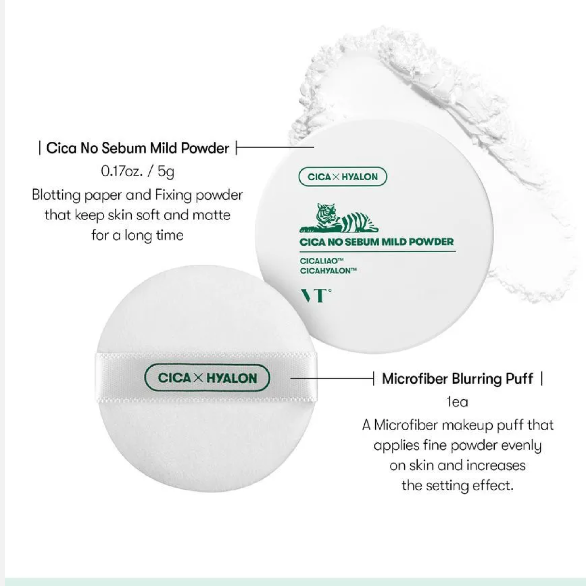 VT Cosmetics Cica No-Sebum Mild Powder