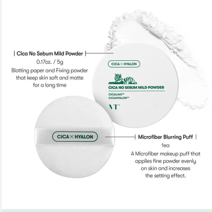 VT Cosmetics Cica No-Sebum Mild Powder