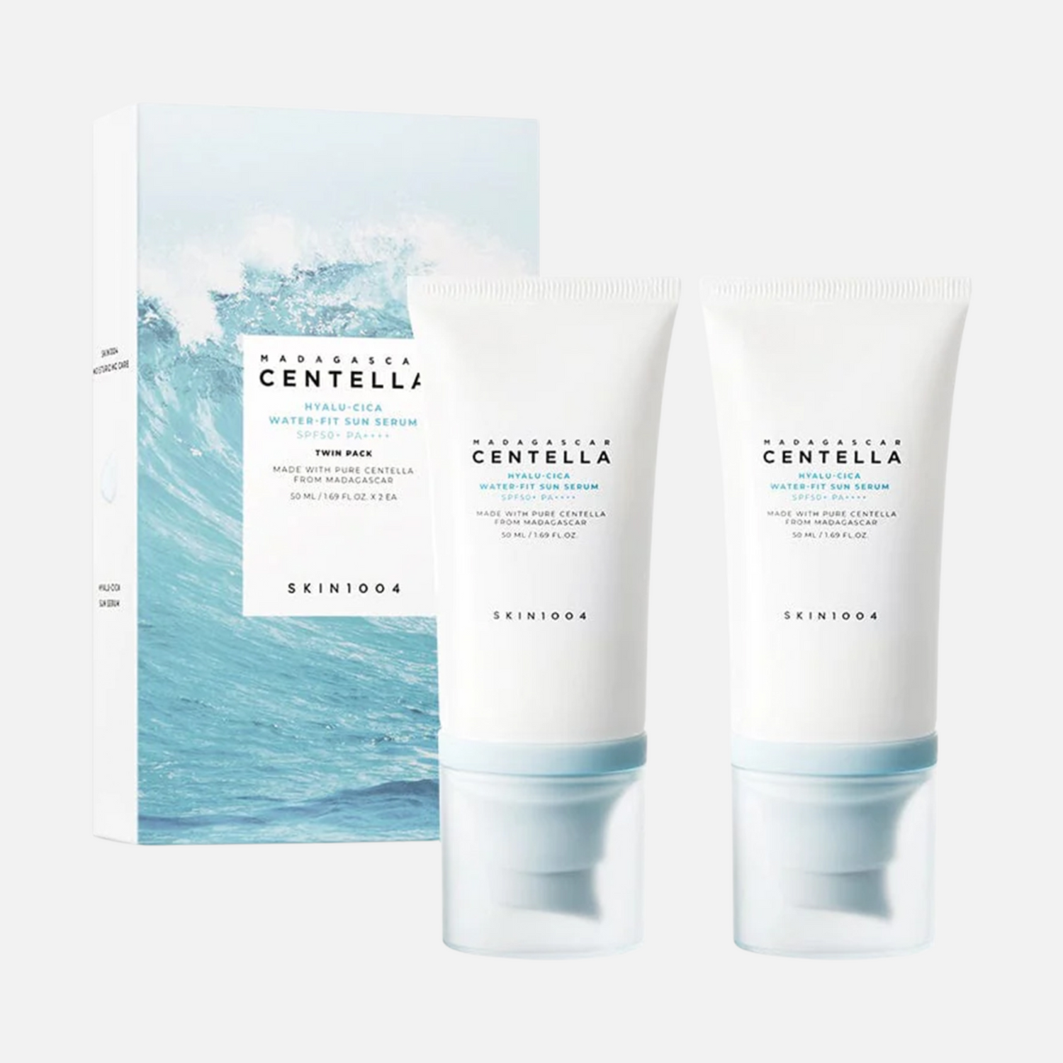 SKIN1004 Madagascar Centella Hyalu-Cica Water-Fit Sun Serum SPF50+ PA++++ Twin Pack