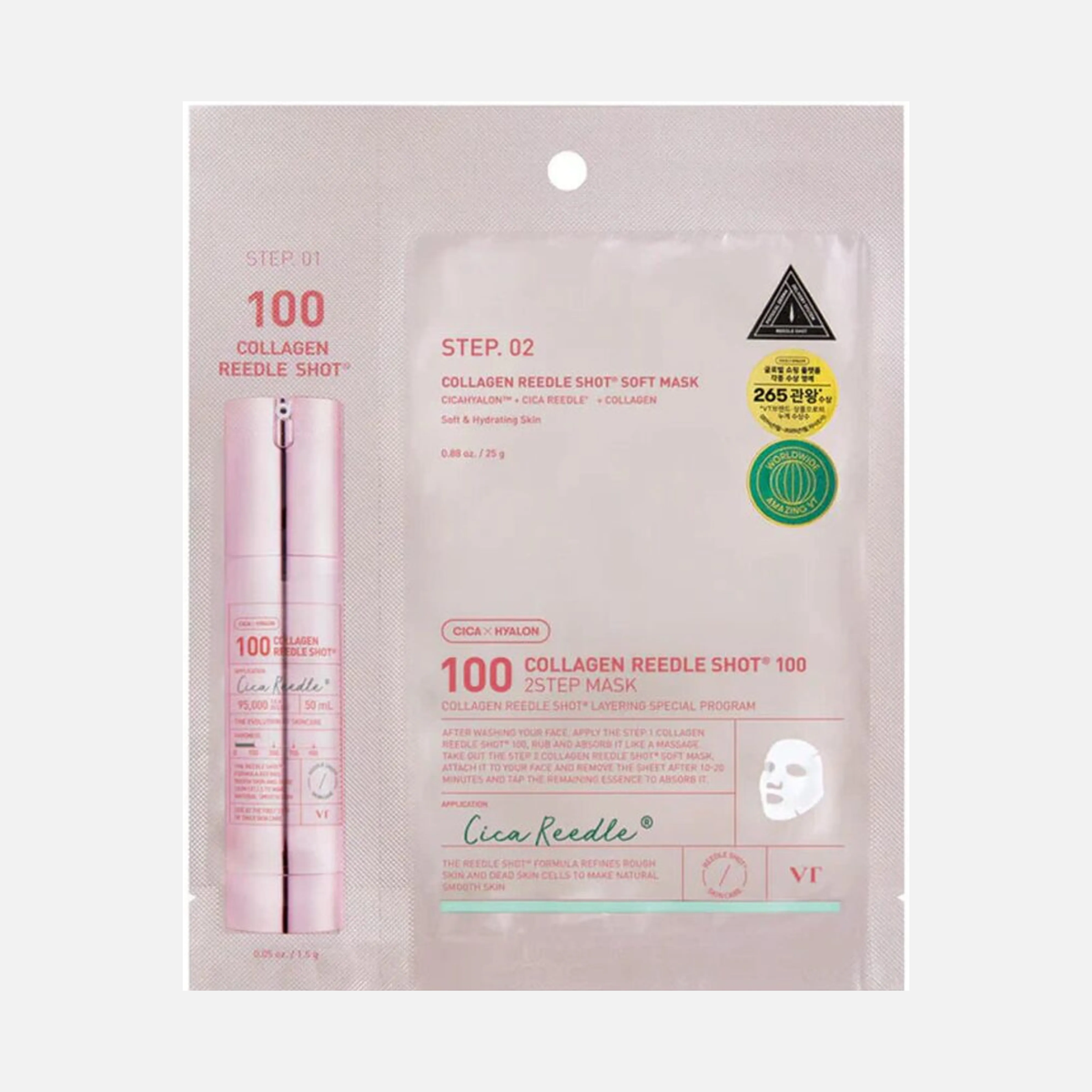 VT Cosmetics Collagen Reedle Shot 100 2-Step Mask