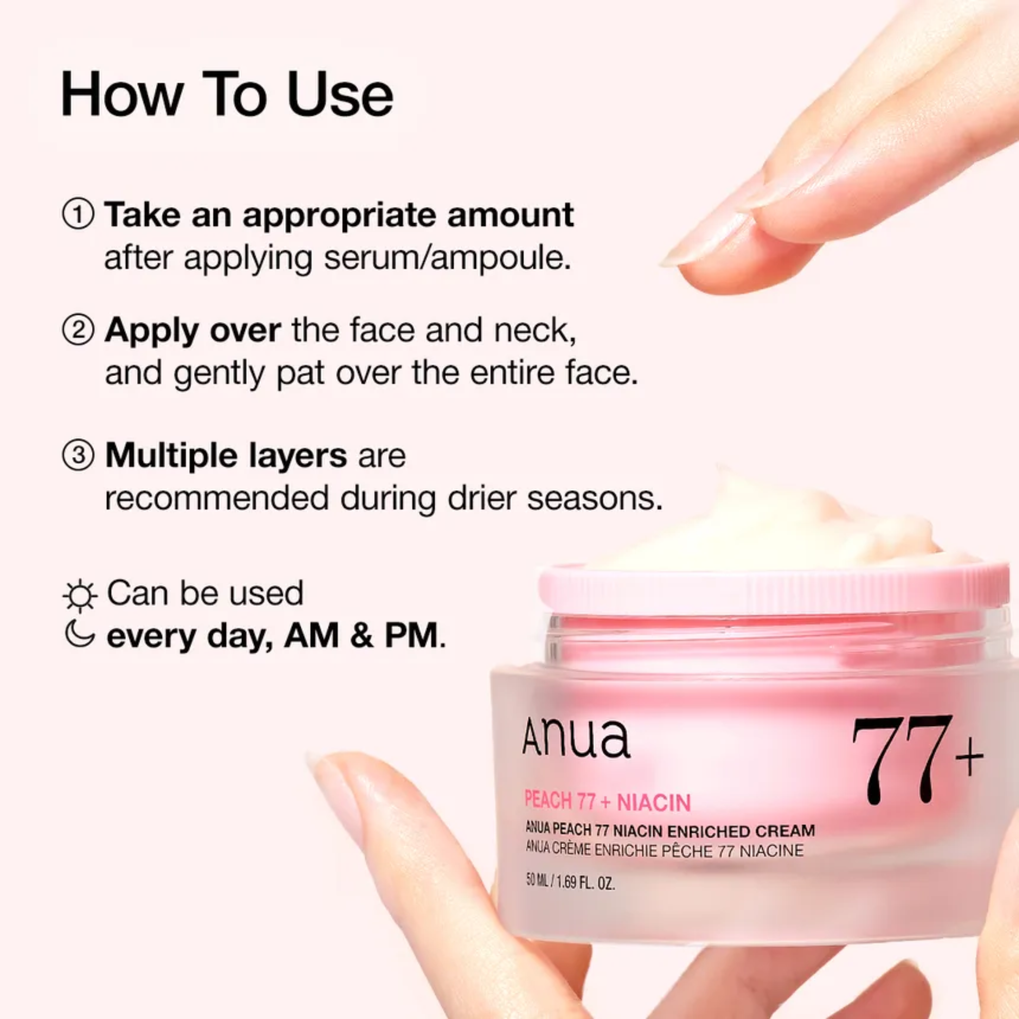 Anua Peach 77% Niacin Enriched Cream