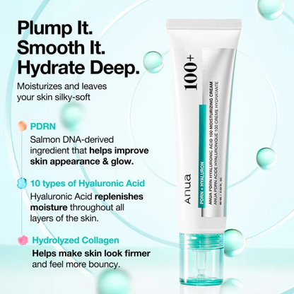Anua PDRN Hyaluronic Acid 100 Moisturising Cream 60ml