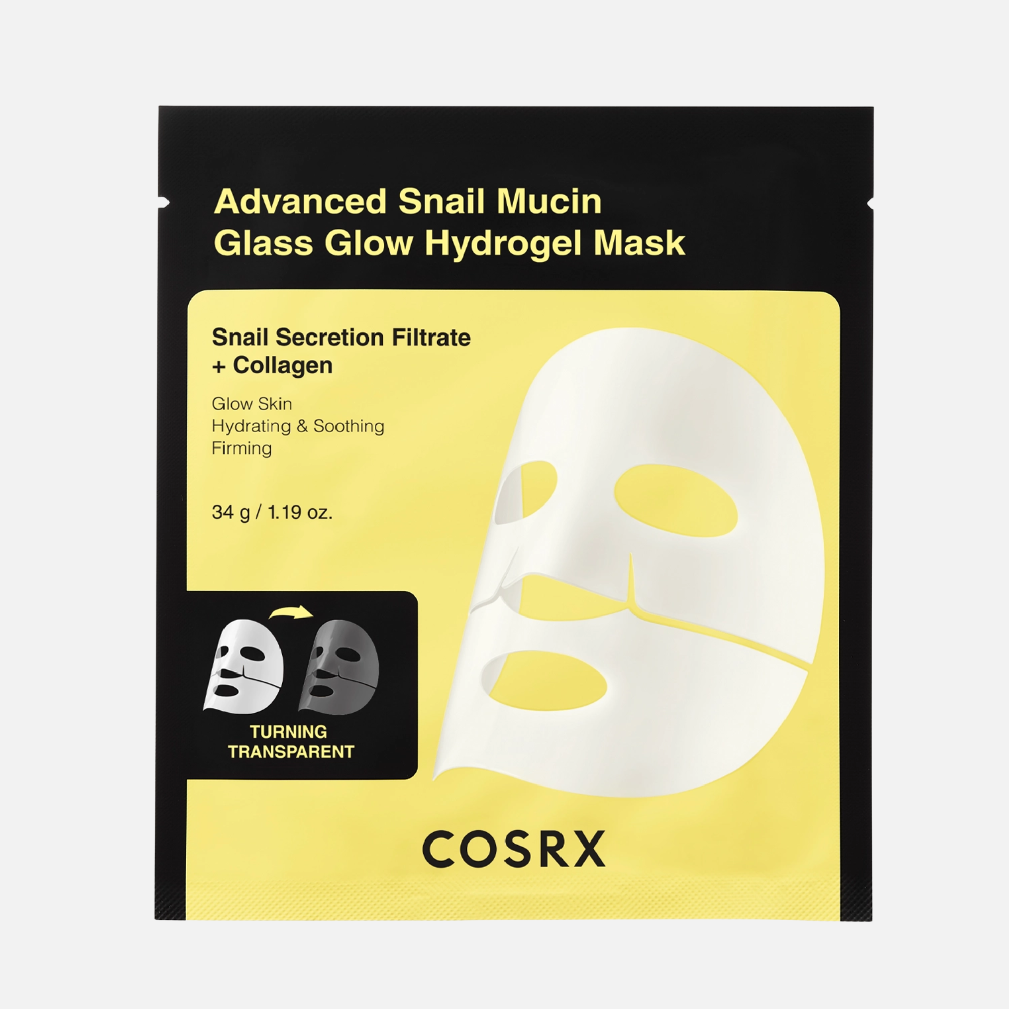 Cosrx Advanced Snail Mucin Glass Glow Hydrogel Mask