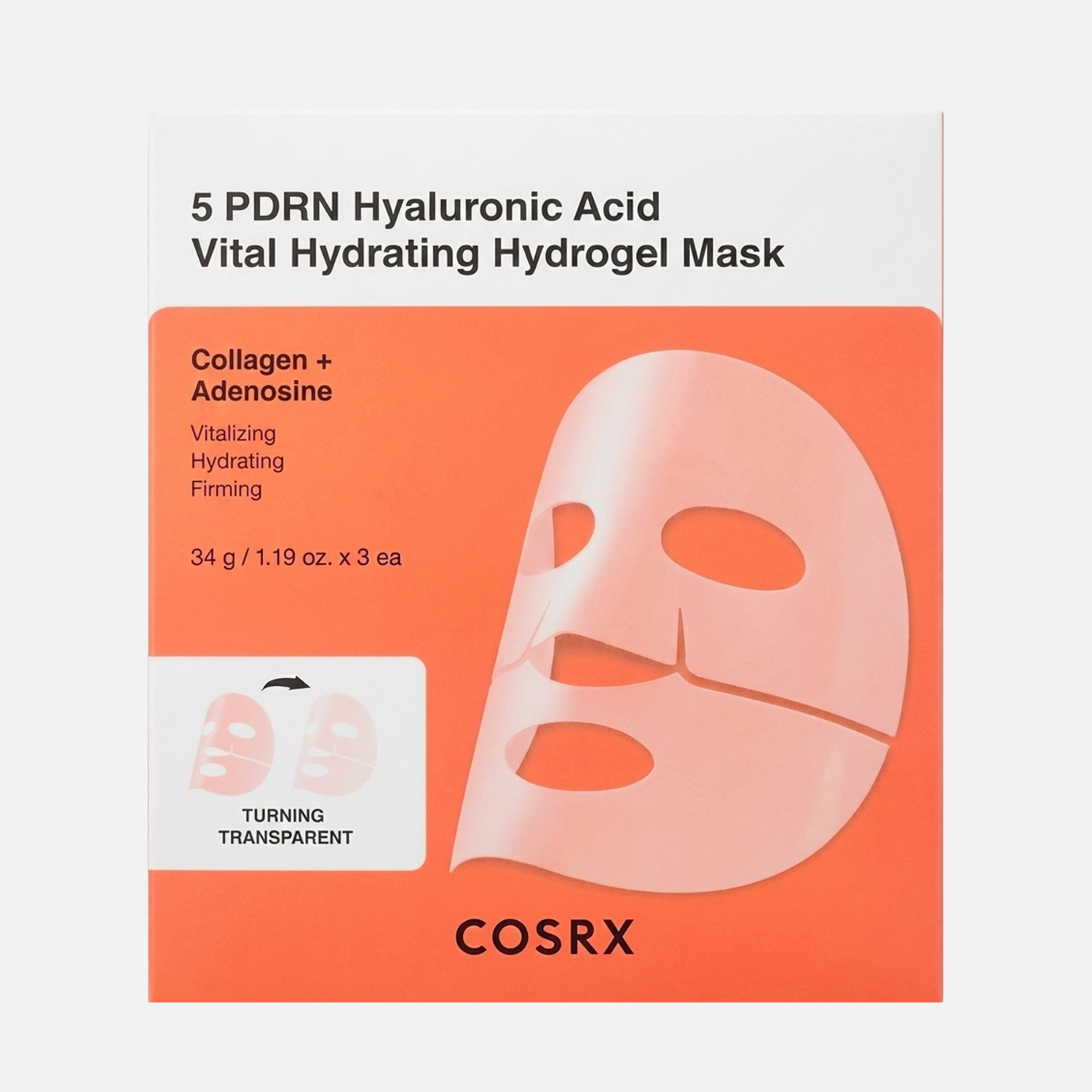 Cosrx 5 PDRN Hyaluronic Acid Vital Hydrating Hydrogel Mask