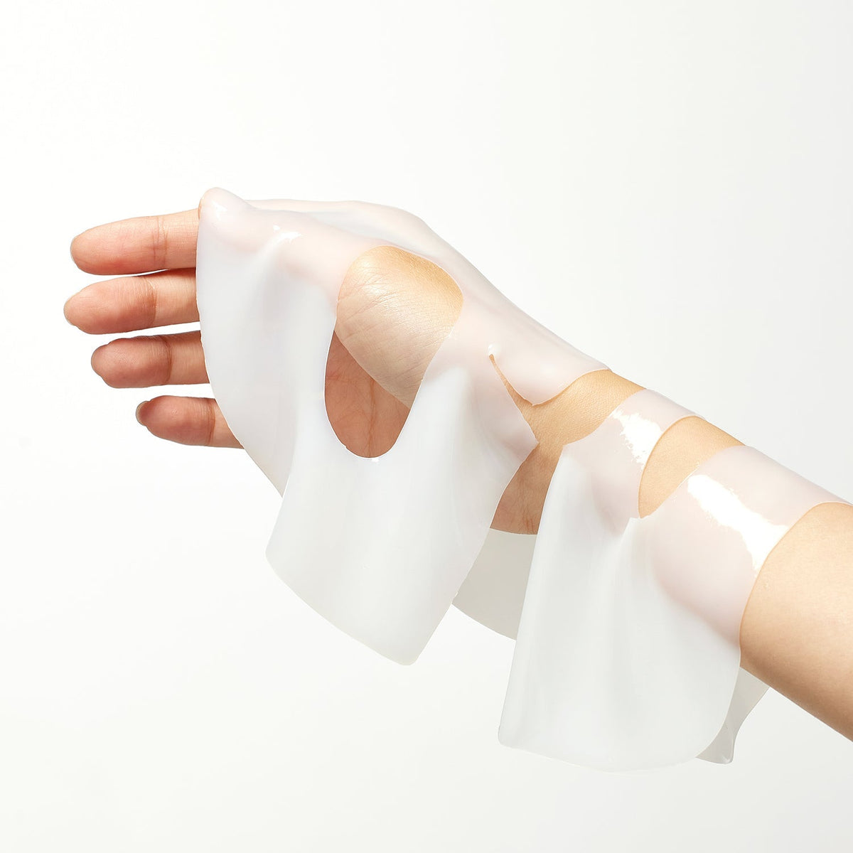 mixsoon Bean Collagen Hydrogel Mask 5 Stück – Maskenhälften auf der Haut
