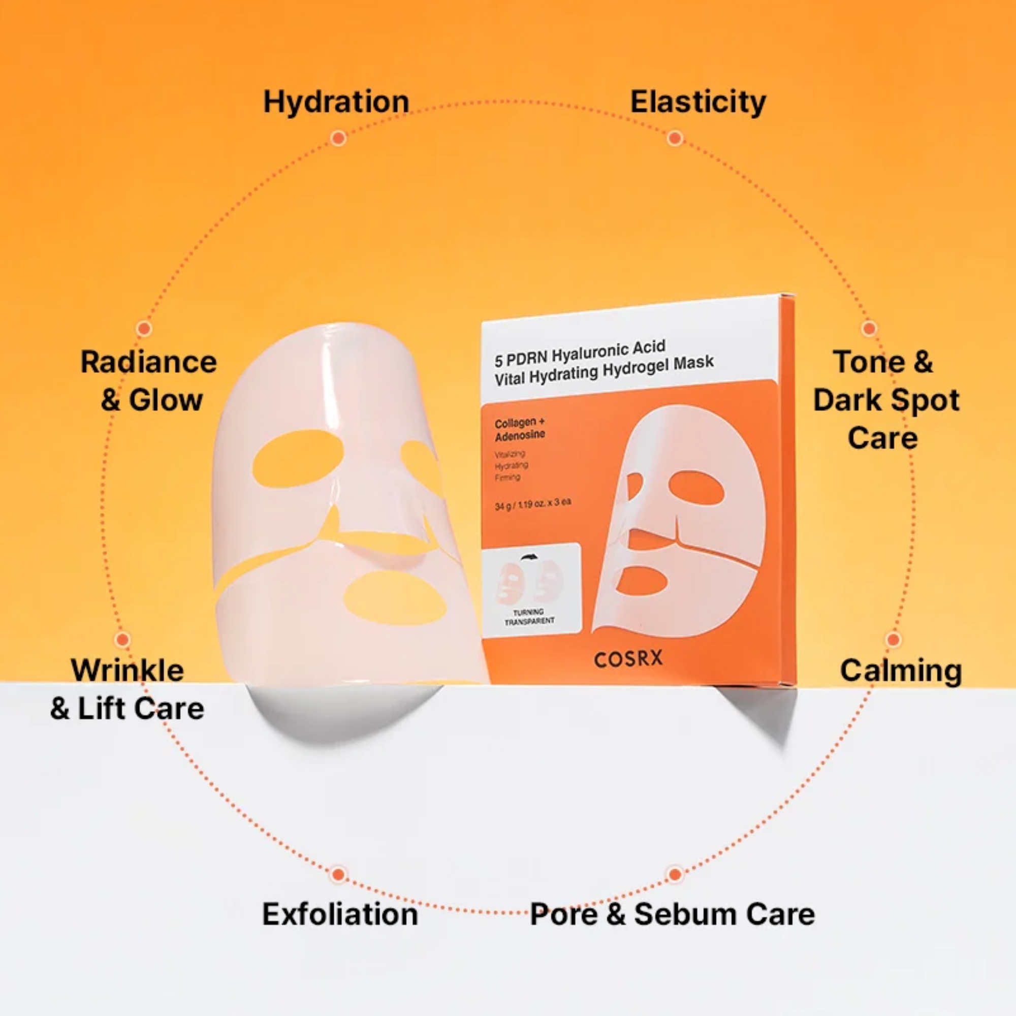 Cosrx 5 PDRN Hyaluronic Acid Vital Hydrating Hydrogel Mask