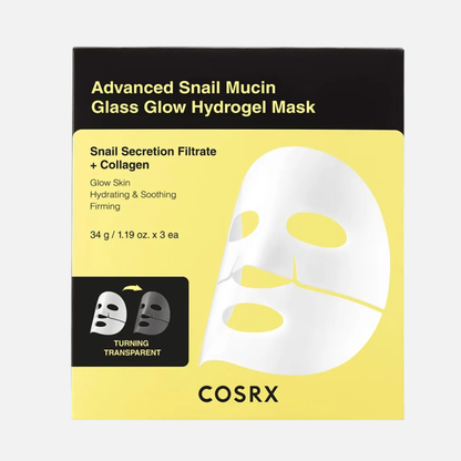 Cosrx Advanced Snail Mucin Glass Glow Hydrogel Mask 3 Stück