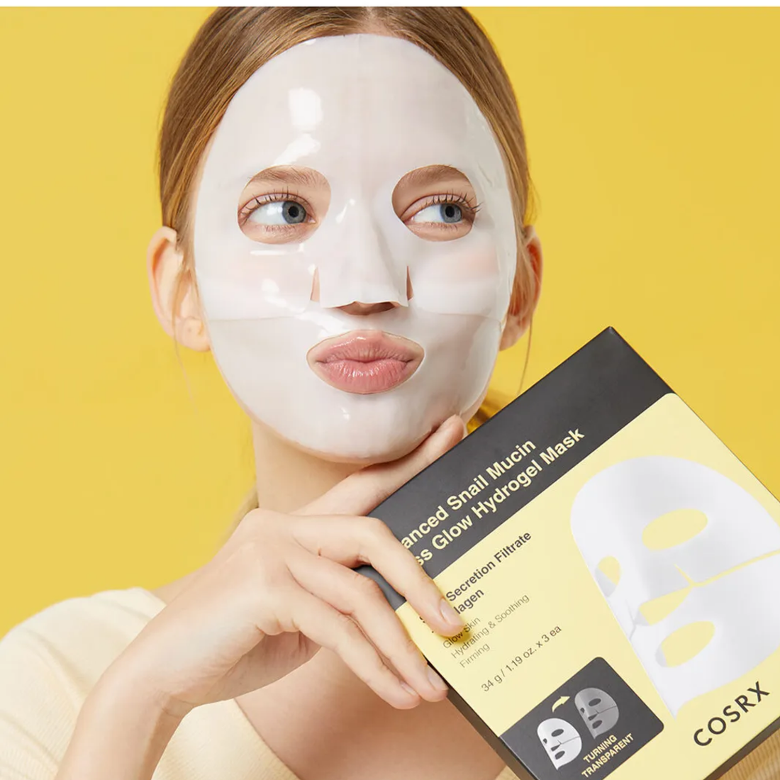 Cosrx Advanced Snail Mucin Glass Glow Hydrogel Mask 3 Stück