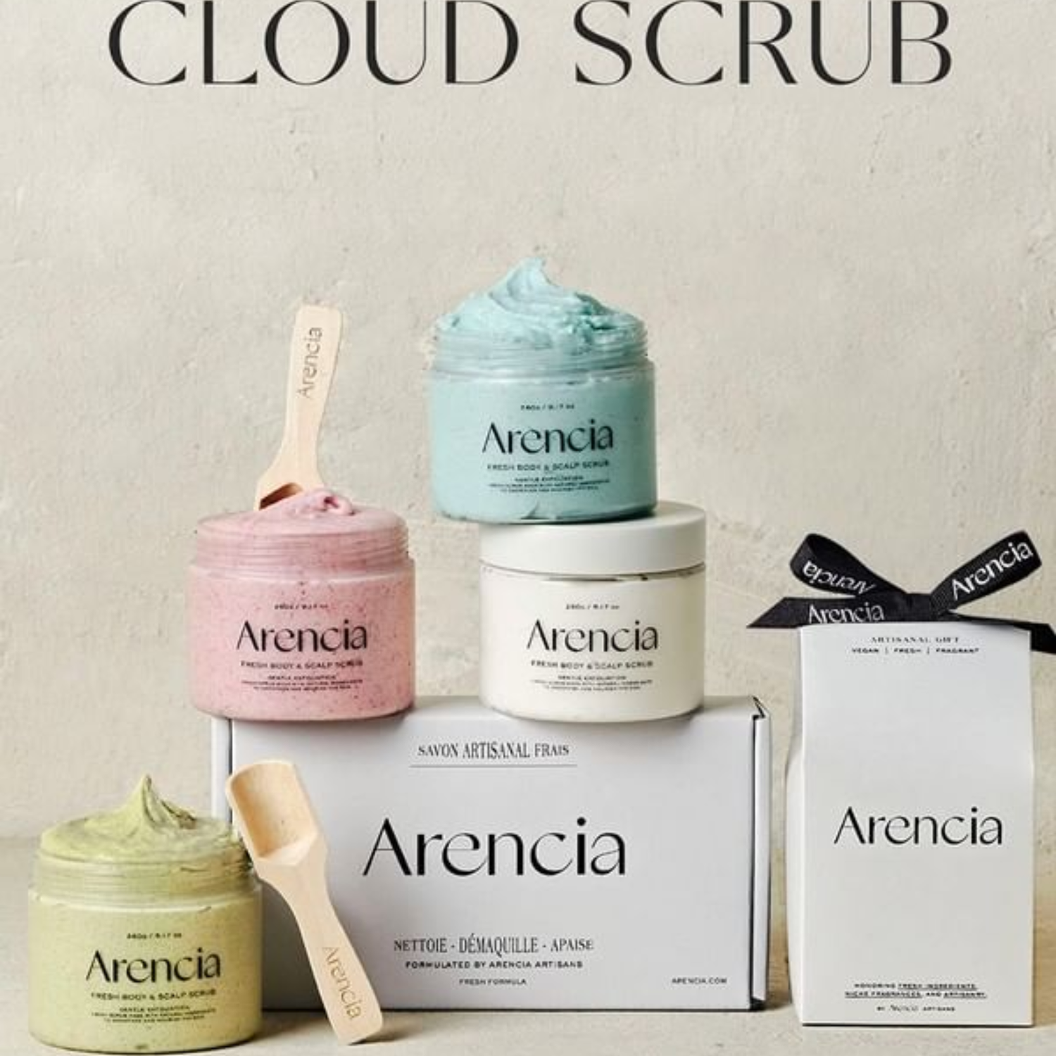 Arencia Fresh Cloud Body &amp; Scalp Scrub White Tea &amp; Neroli