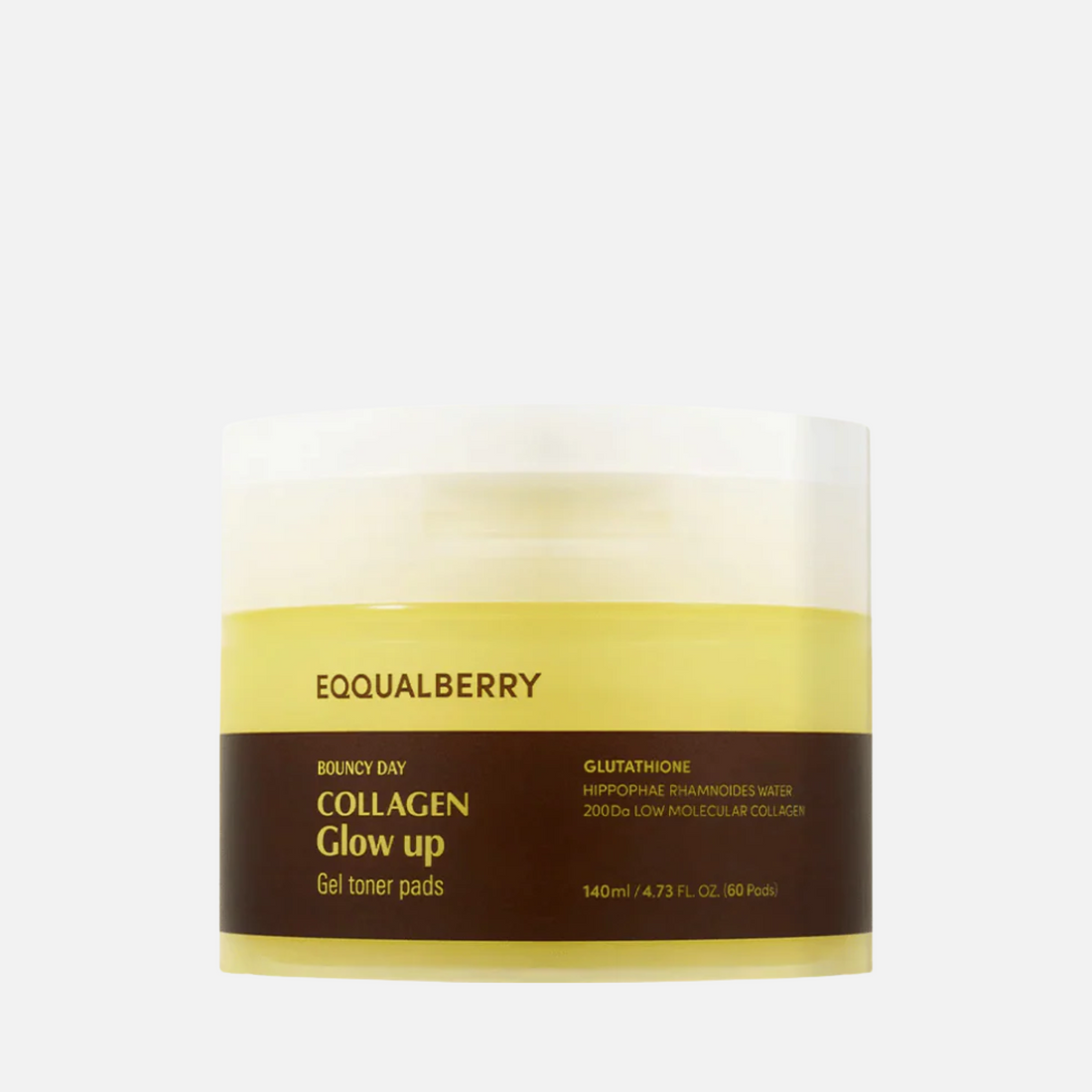 EQQUALBERRY Collagen Glow Up Gel Toner Pads