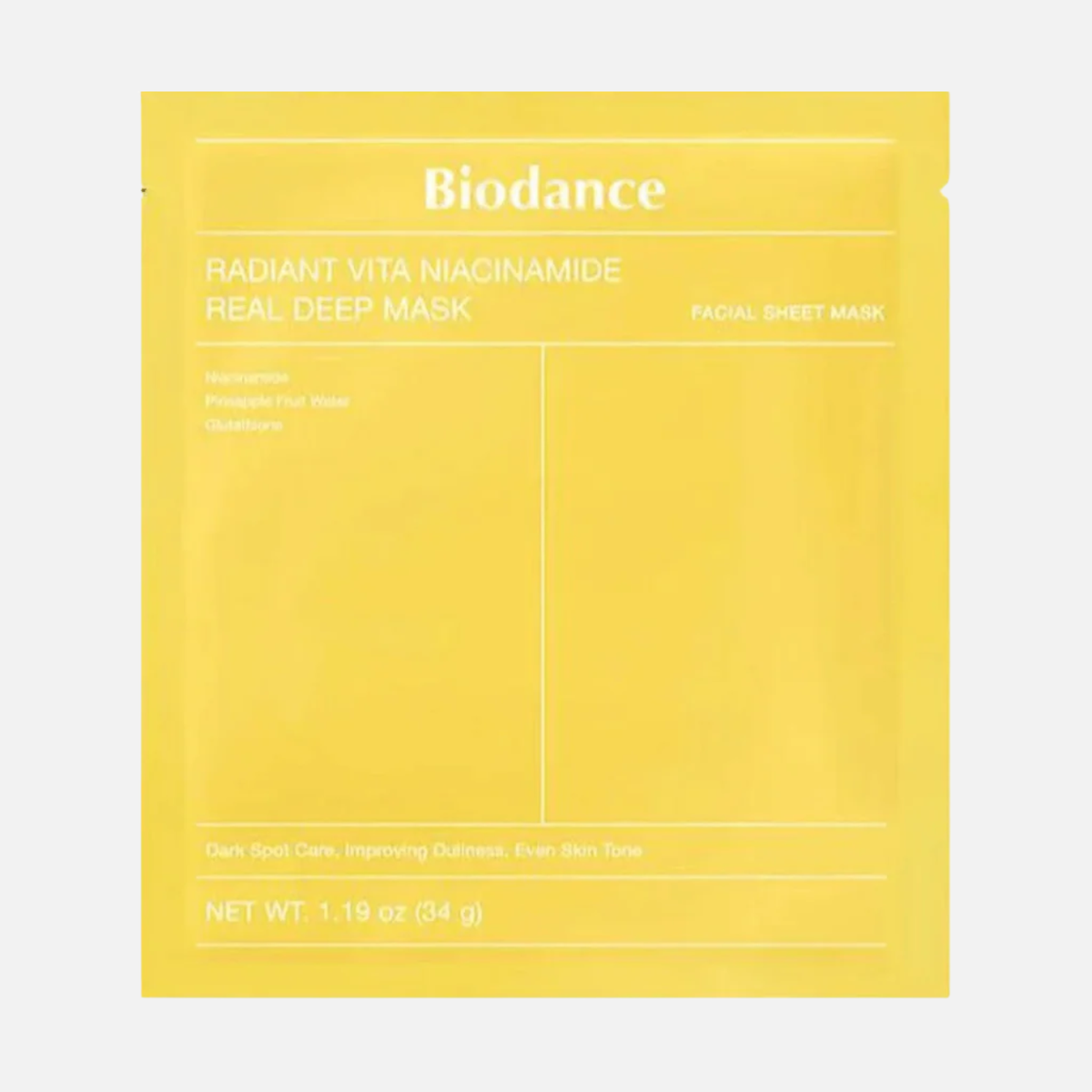 Biodance Radiant Vita Niacinamide Real Deep Mask – Produktansicht