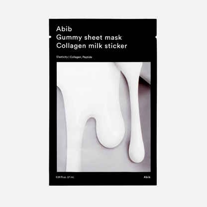 Abib Gummy sheet mask Collagen milk sticker