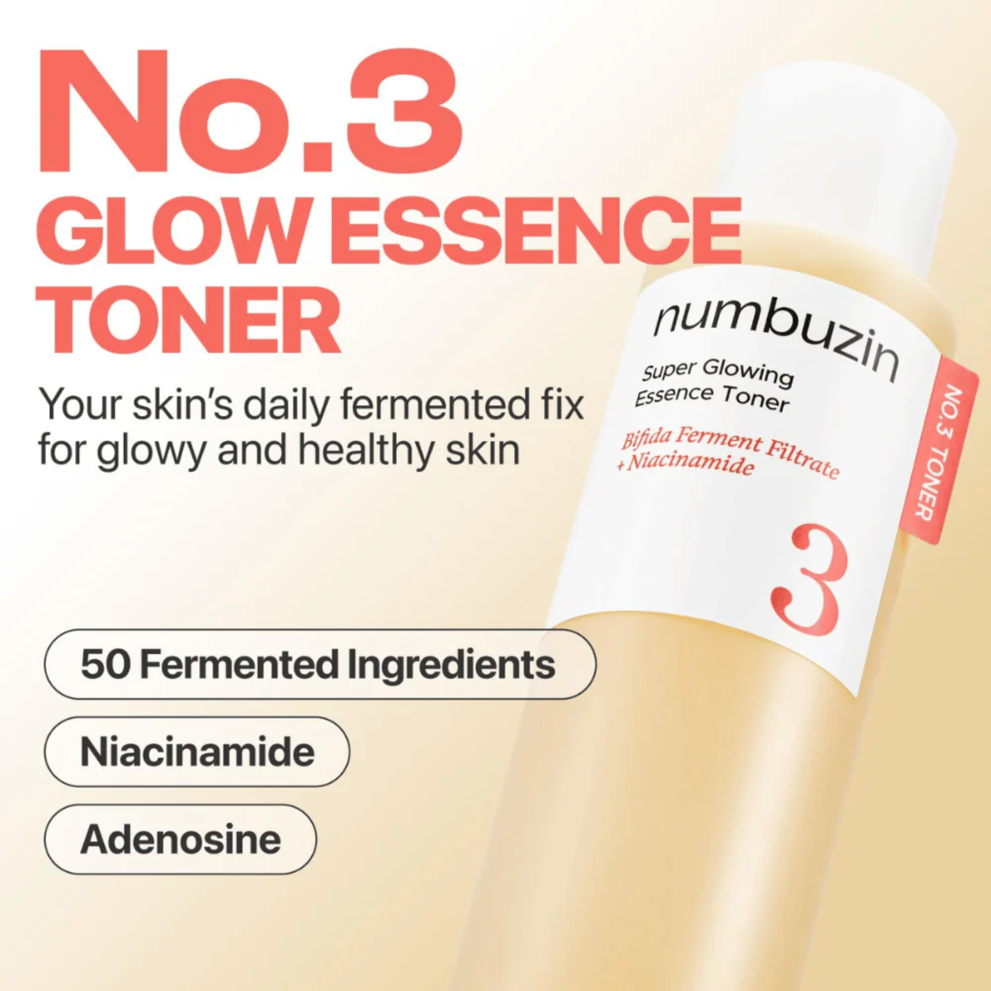Numbuzin No.3 Super Glowing Essence Toner