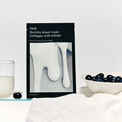 Abib Gummy sheet mask Collagen milk sticker