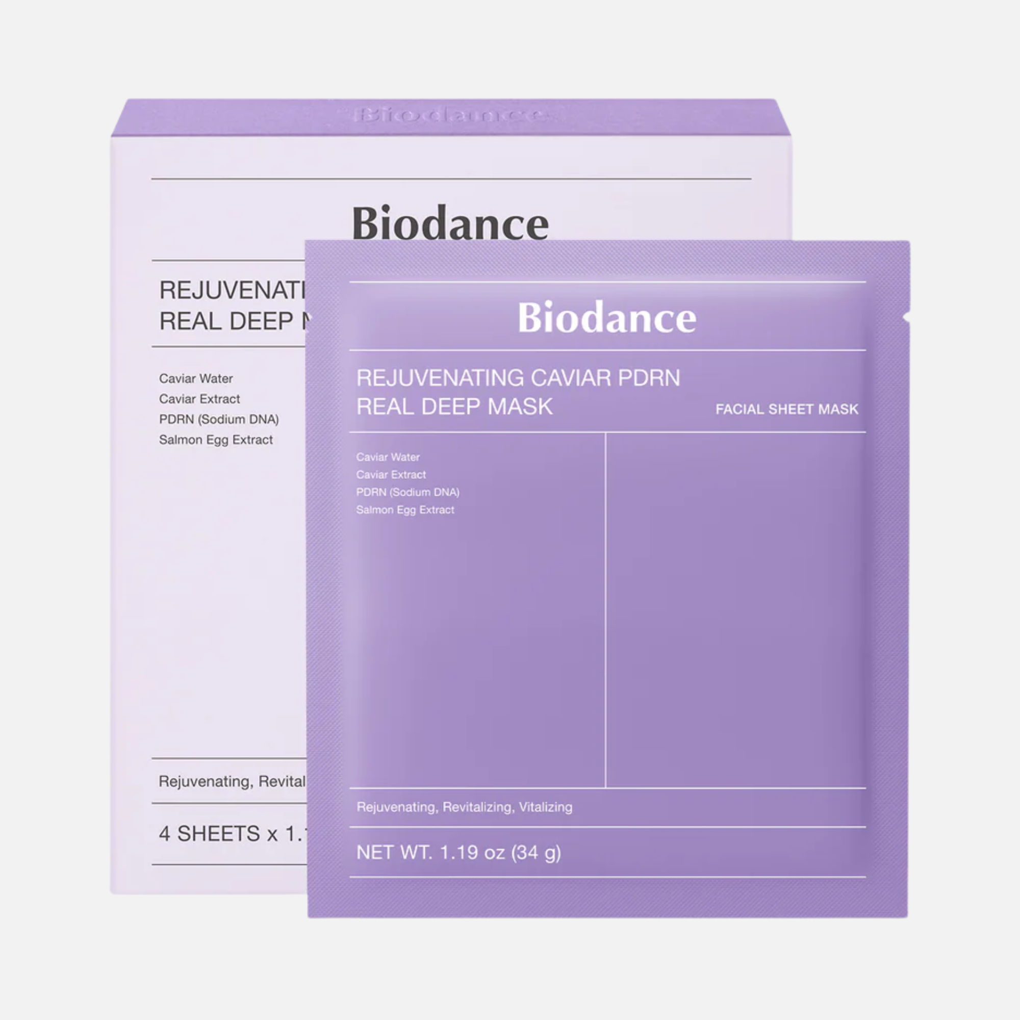 Biodance Rejuvenating Caviar PDRN Real Deep Mask Pack 4 Stück