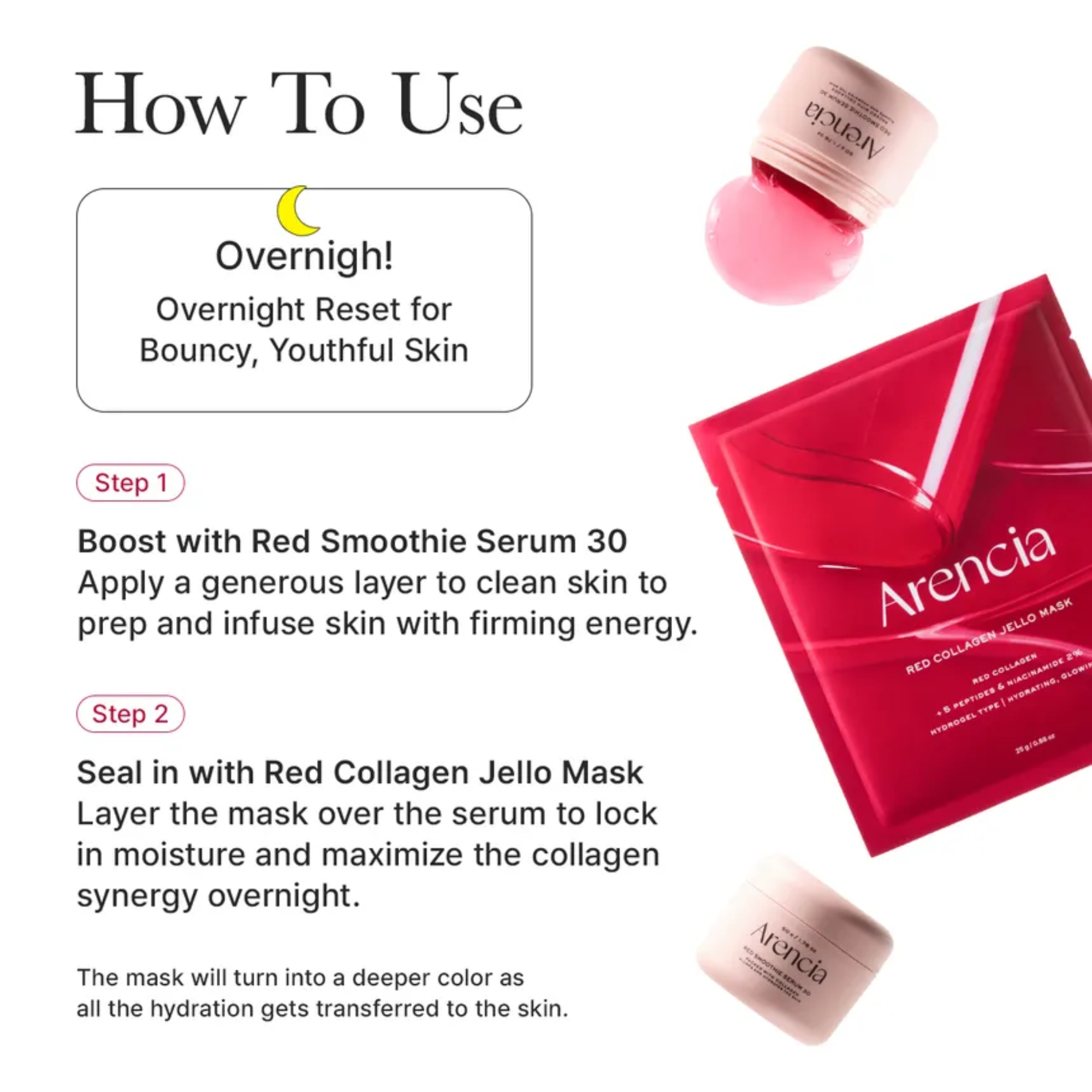 Arencia Red collagen Jollo Mask 4 Stück