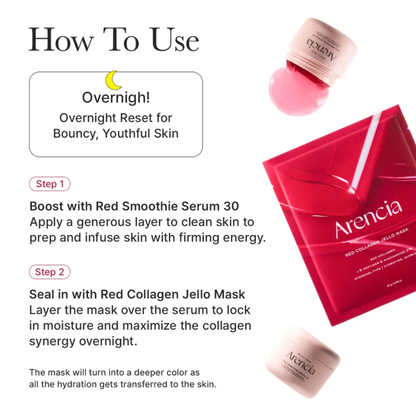 Arencia Red collagen Jollo Mask 4 Stück