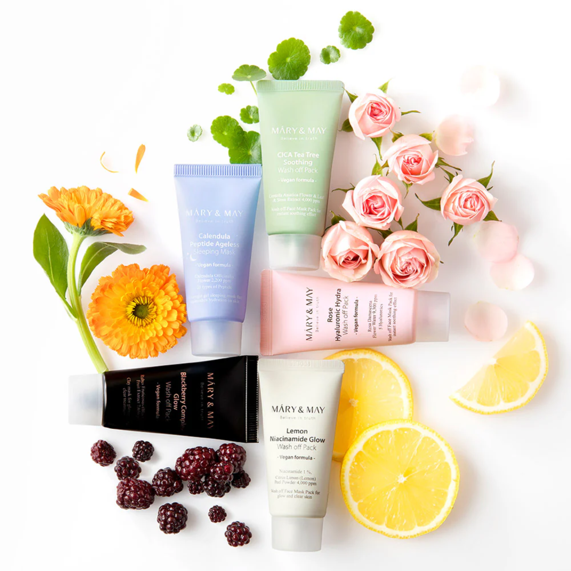 Mary&amp;May Vegan Wash Off Mask Mini Gift Set