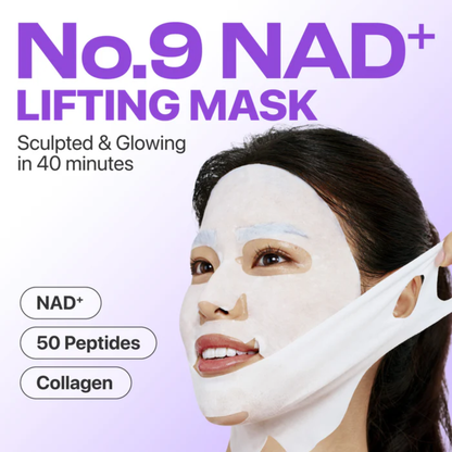 Numbuzin No.9 NAD+ BIO Lifting-sil Full Face Mask 4 Stück + Lifting Band