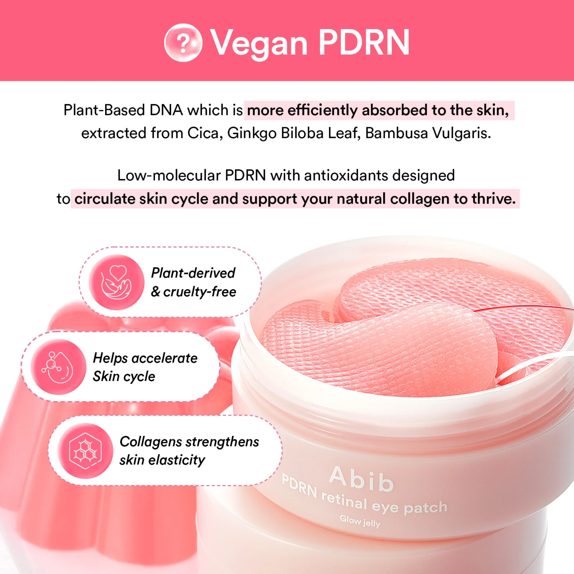Abib PDRN retinal eye patch Glow jelly