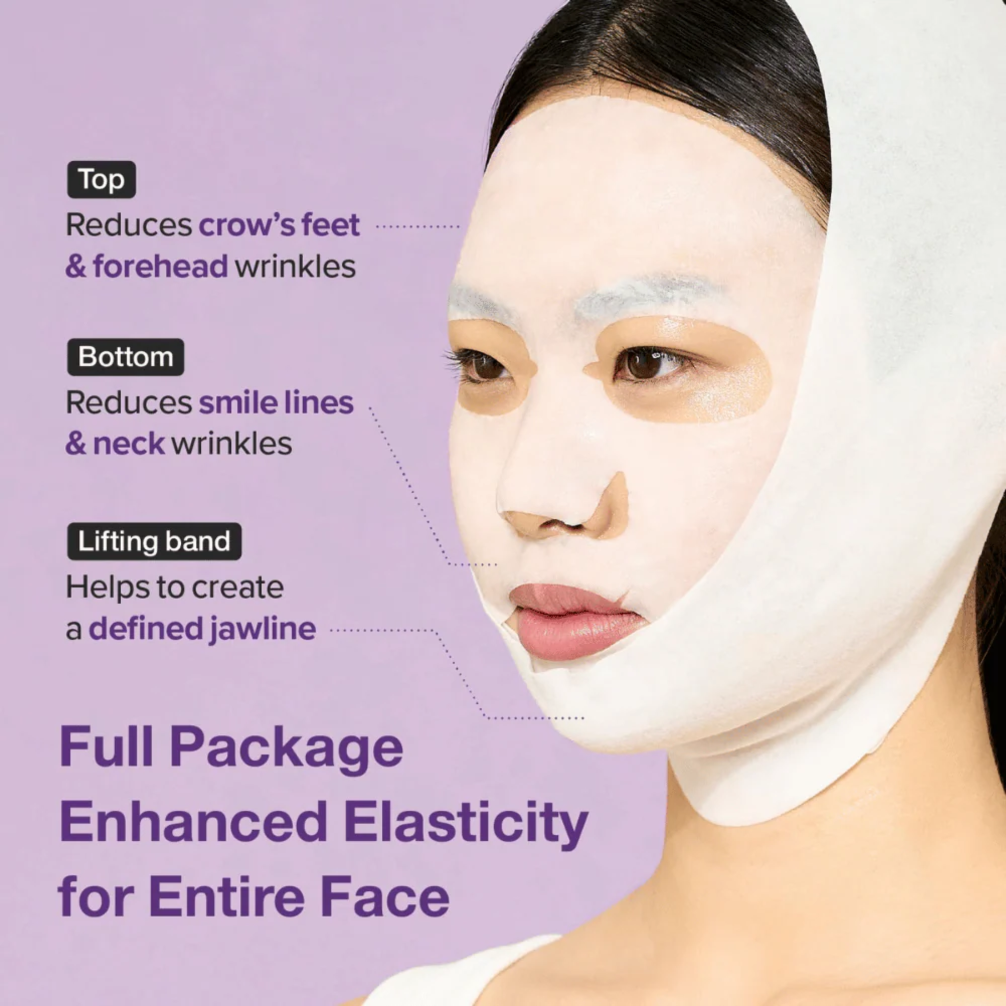 Numbuzin No.9 NAD+ BIO Lifting-sil Full Face Mask 4 Stück + Lifting Band