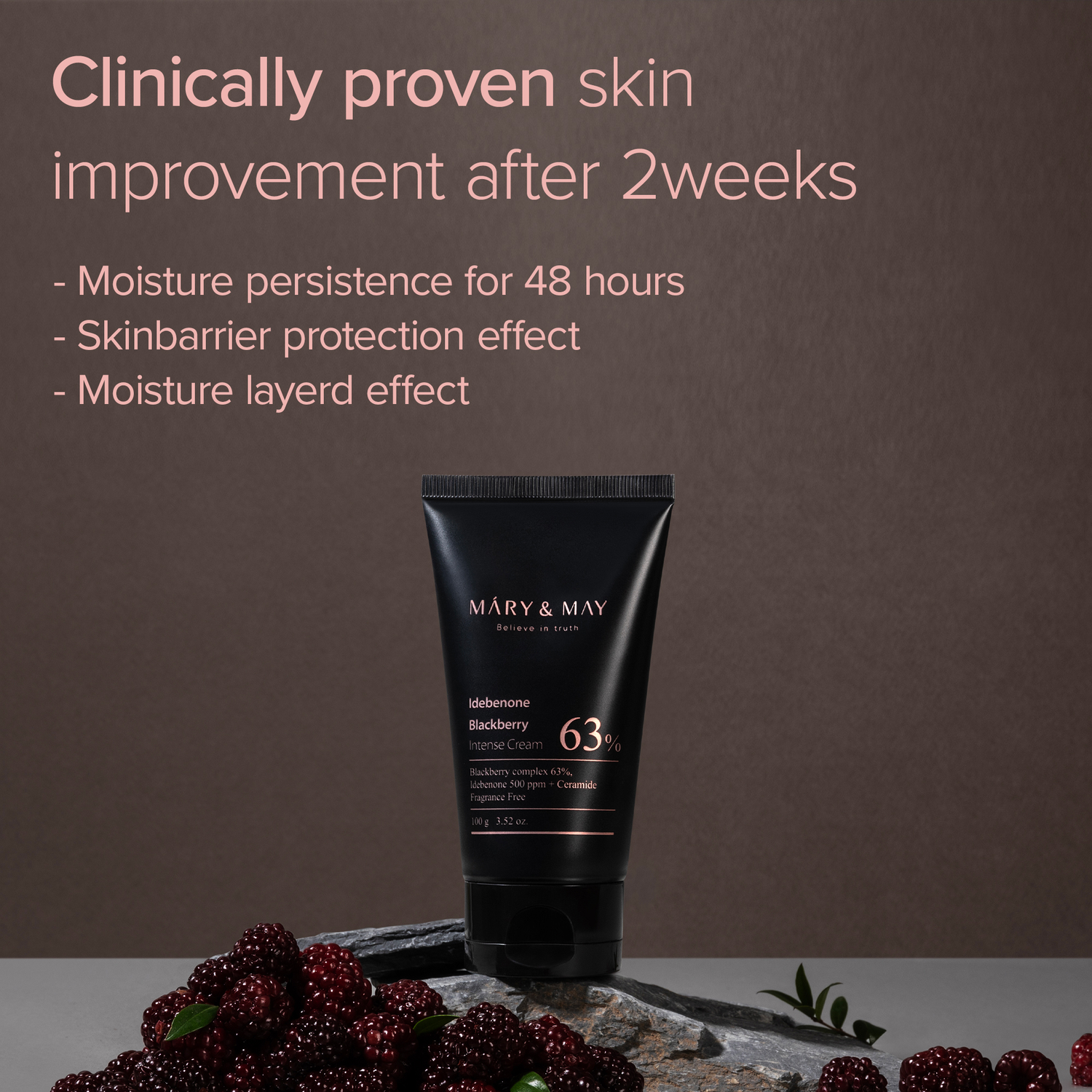 Mary &amp; May Idebenone Blackberry Intense Cream 100g