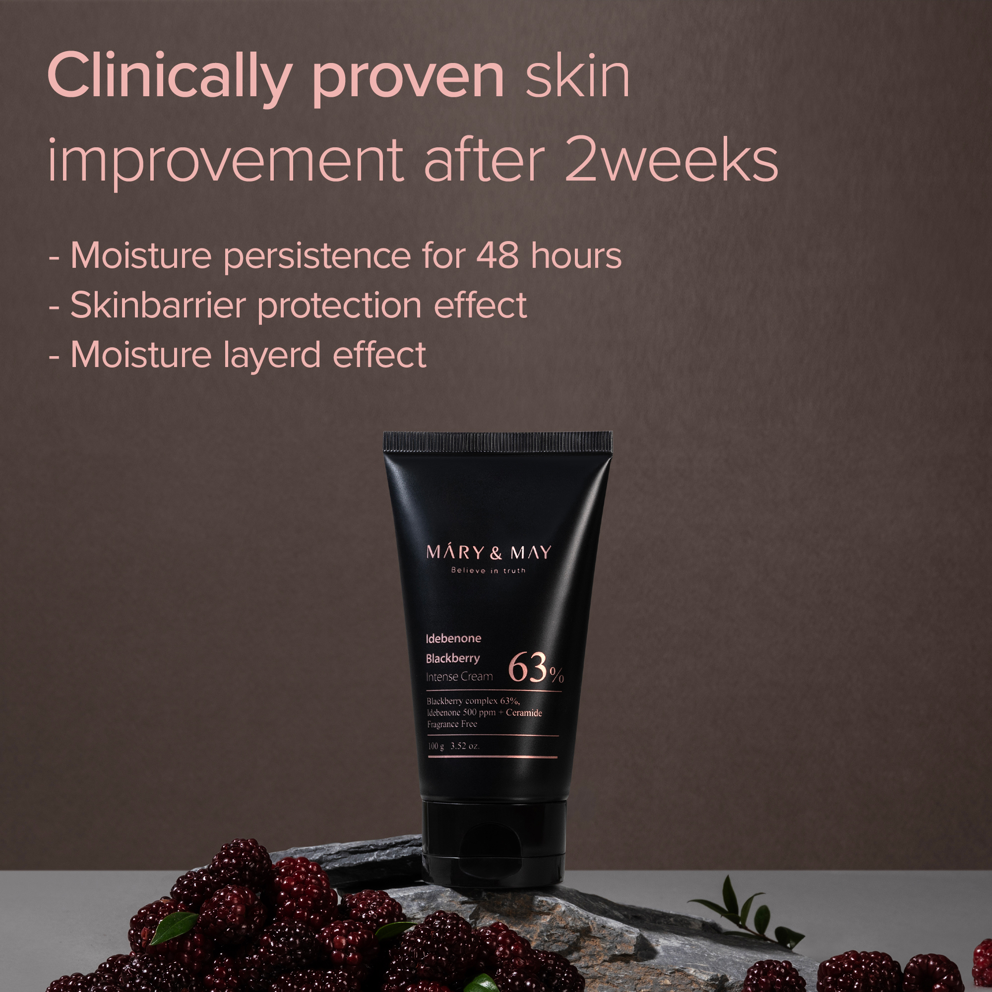 Mary &amp; May Idebenone Blackberry Intense Cream 100g