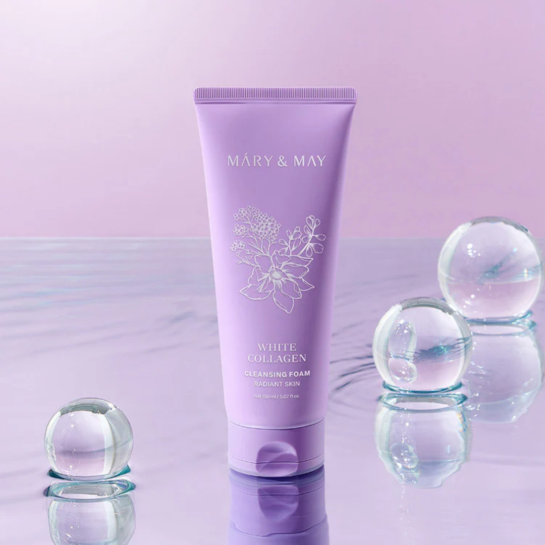 Mary &amp; May White Collagen Cleansing Foam