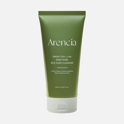 Arencia Green Tea + LHA Deep Pore Rice Cake Cleanser