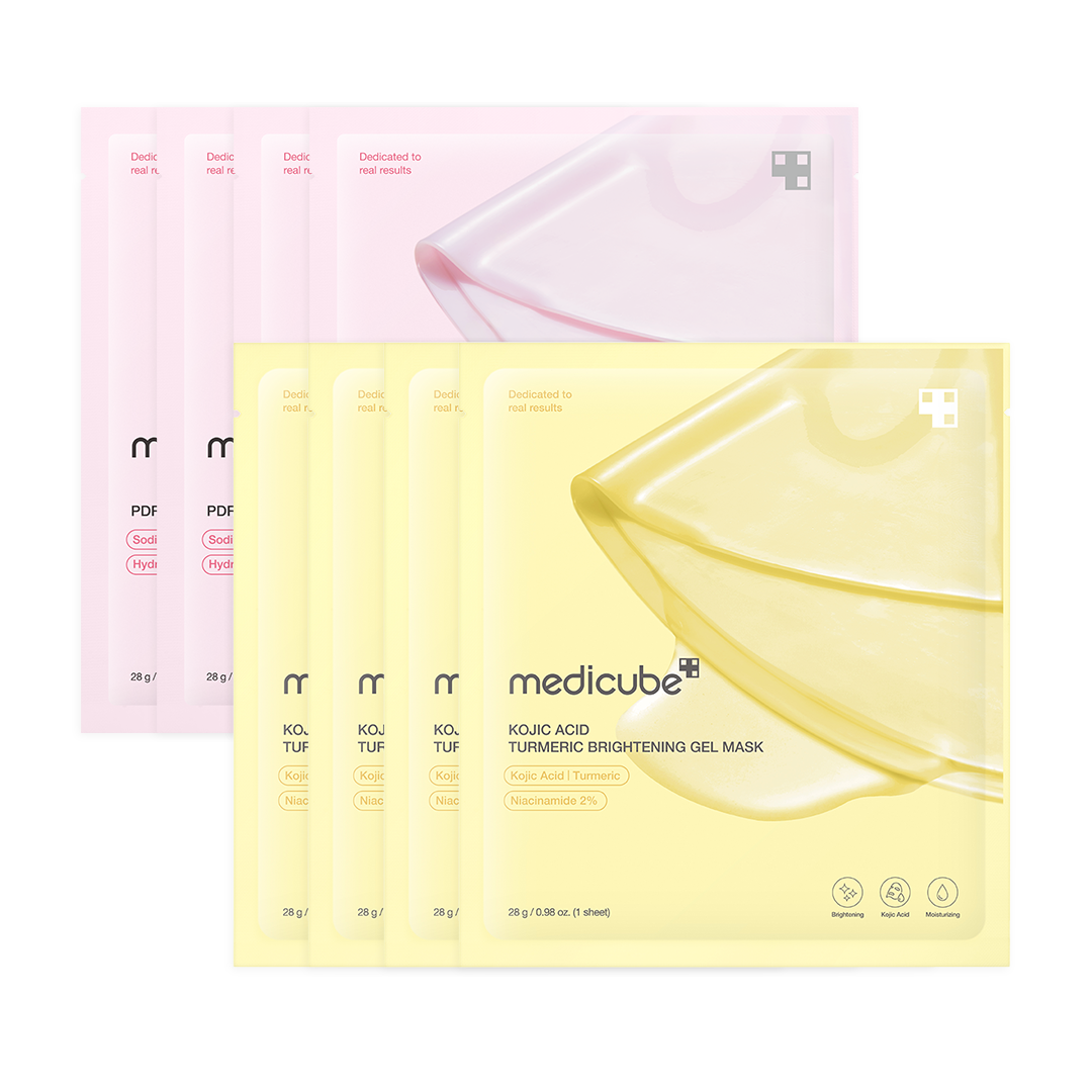 Medicube Kojic Acid Turmeric Brightening Gel Mask 4 Stück – Anwendungsanleitung
